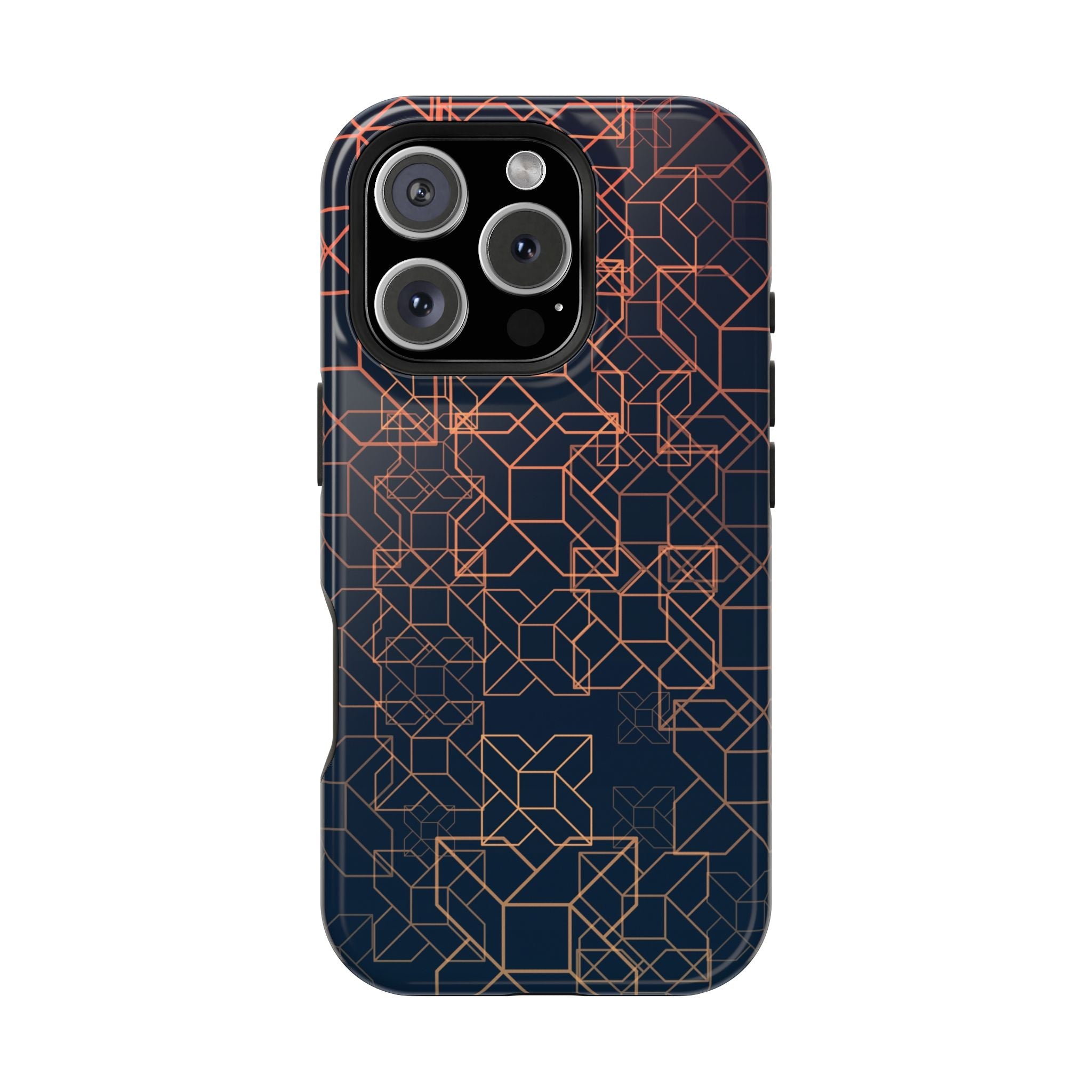 Geometric Pattern Phone Case, Durable Impact-Resistant