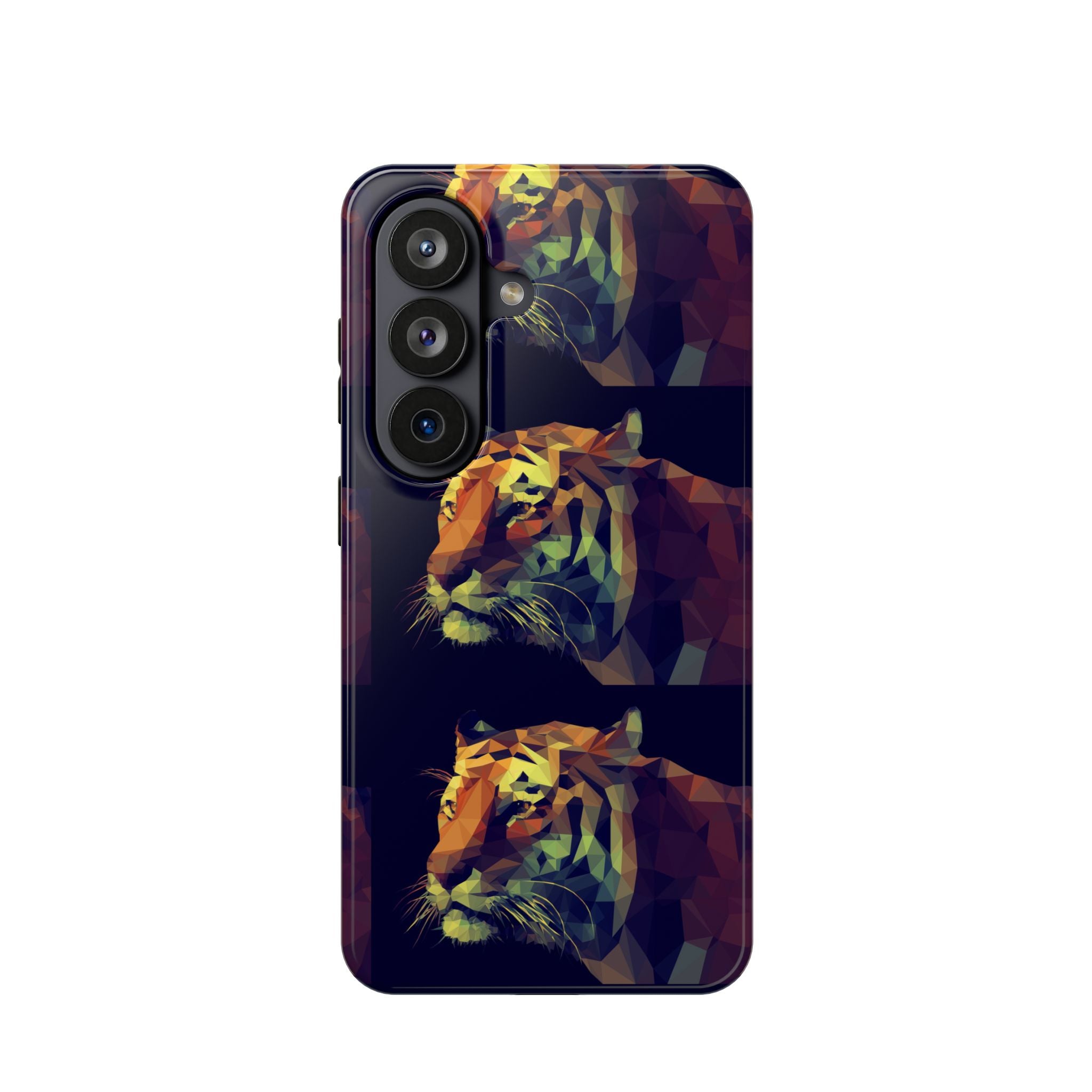 Colorful Tiger Phone Case, Impact-Resistant