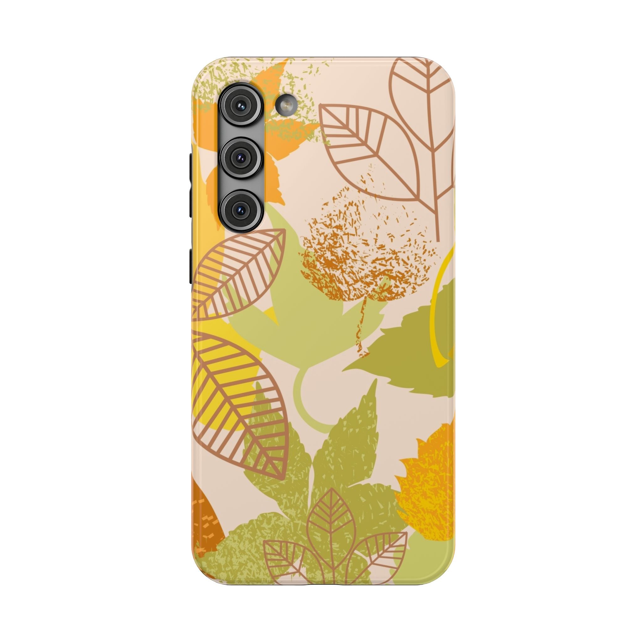 Chic Leaf Print Phone Case