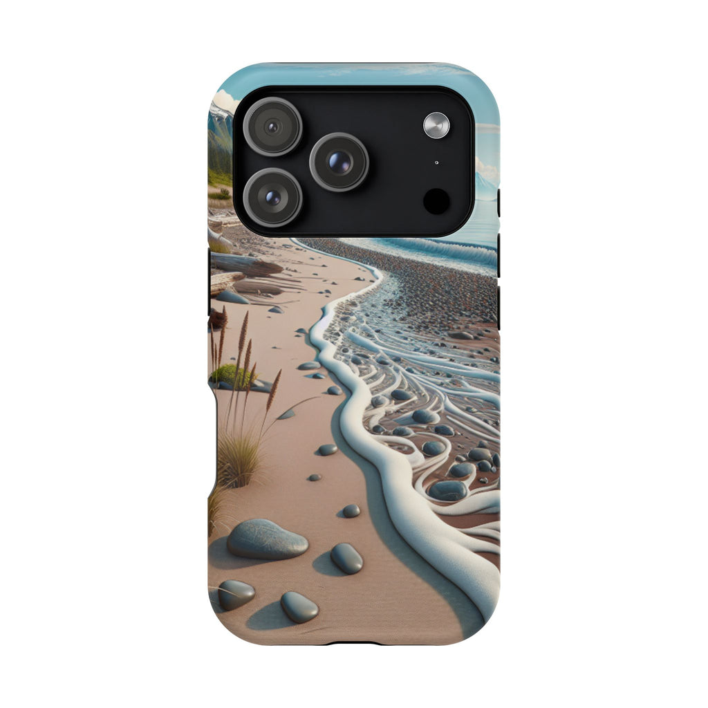Beach Shoreline Phone Case — Coastal Wave Impact-Resistant Design