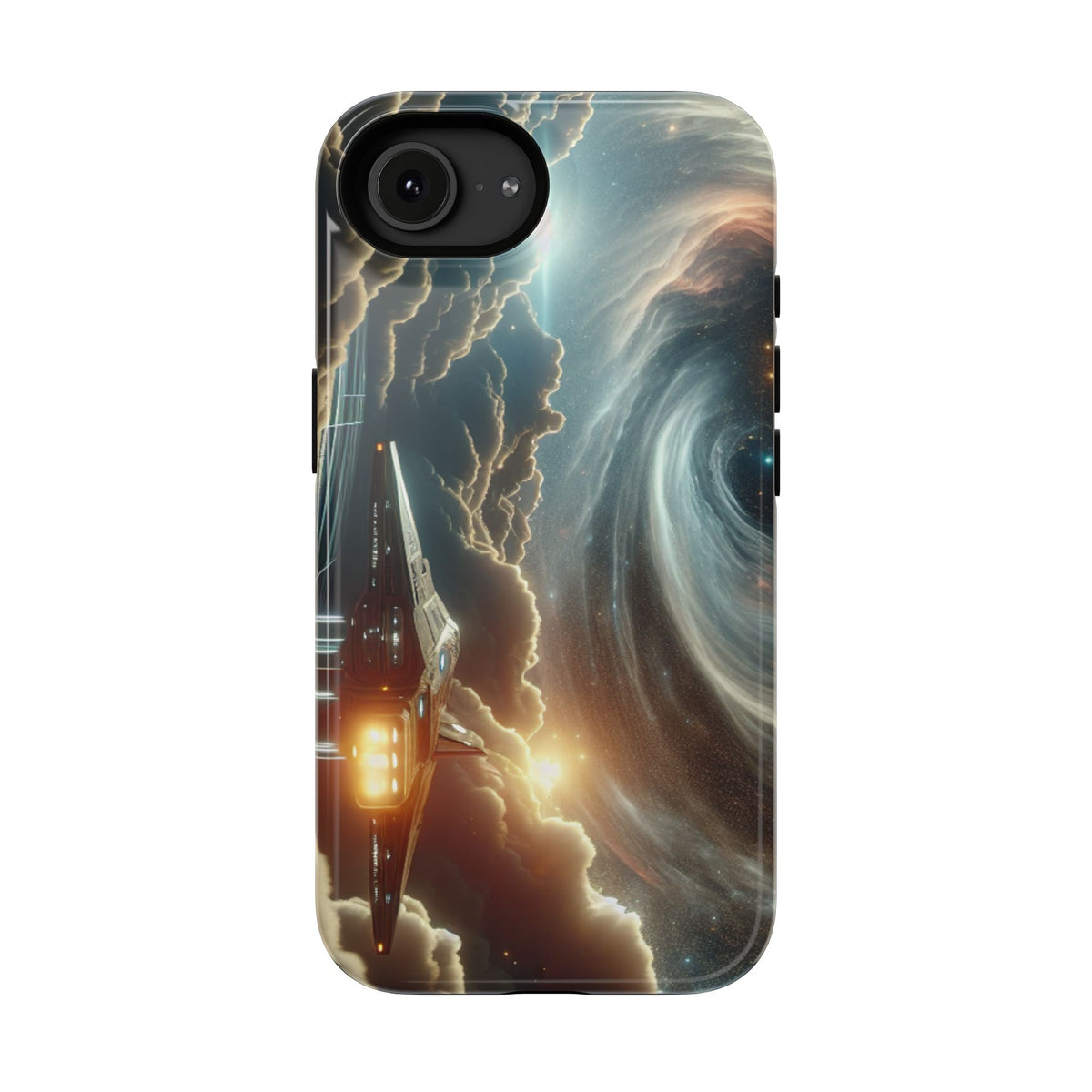 Spacecraft Vortex Phone Case — Impact-Resistant Sci‑Fi iPhone Cover