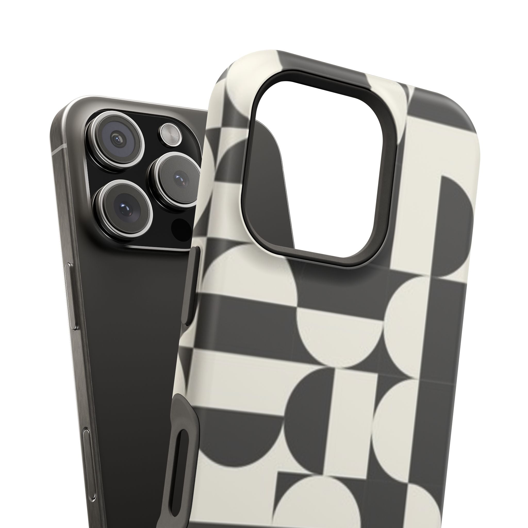Black and White Design Impact-Resistant Case