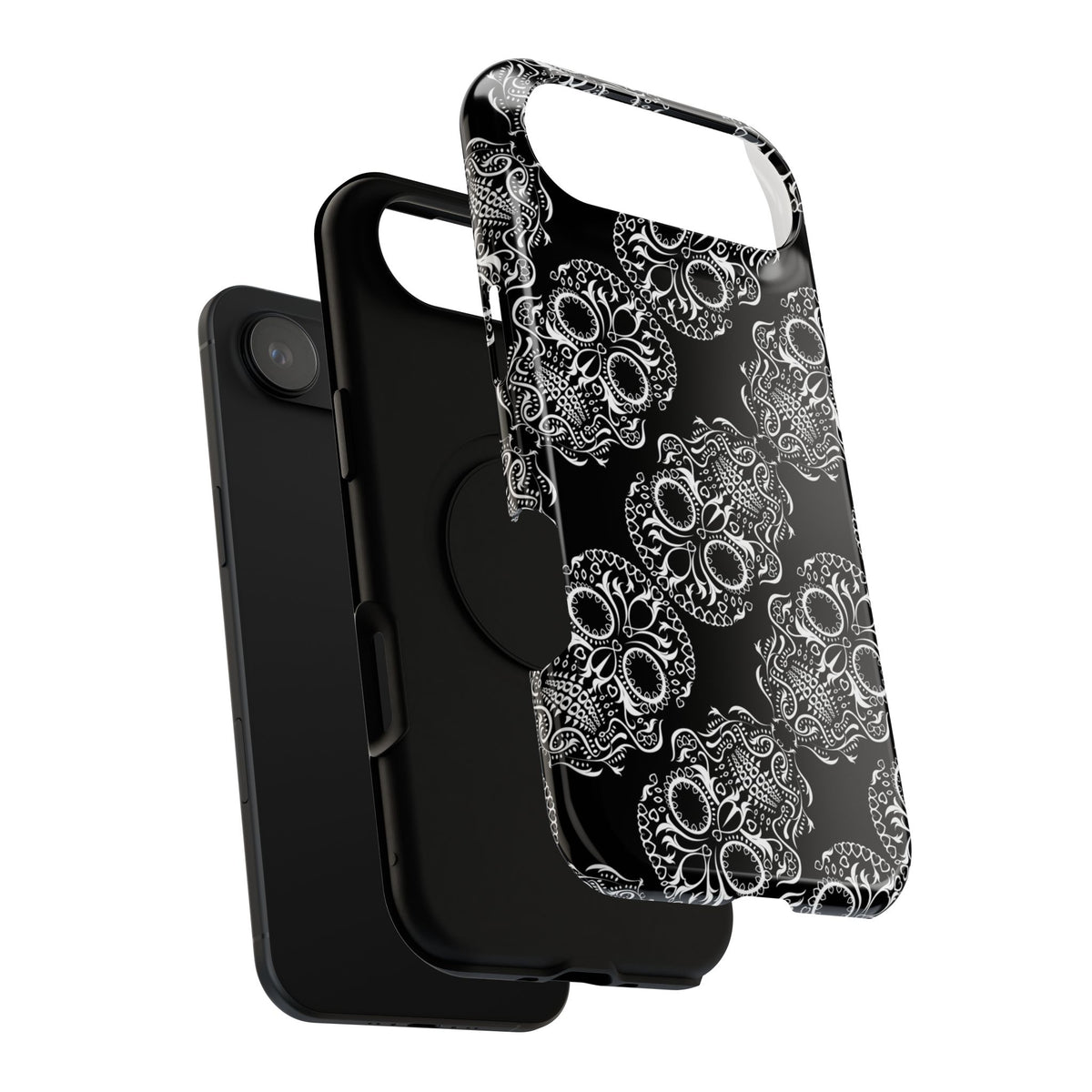 Skull Pattern Black & White Gothic Tough Cases for iPhone