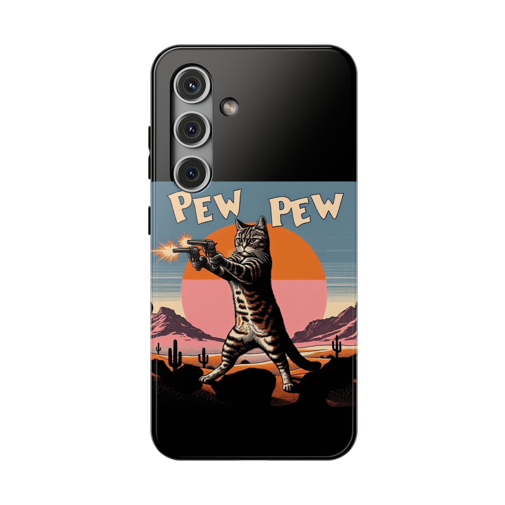 Impact Resistant Phone Case - Pew Pew Kitty