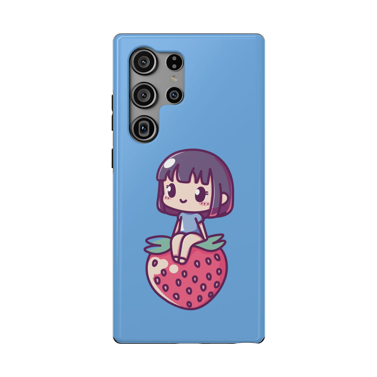 Cute Strawberry Girl Impact-Resistant Phone Case