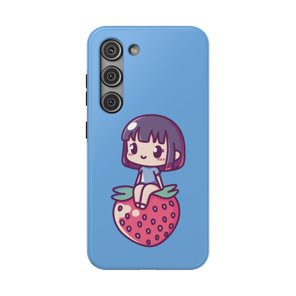 Cute Strawberry Girl Impact-Resistant Phone Case