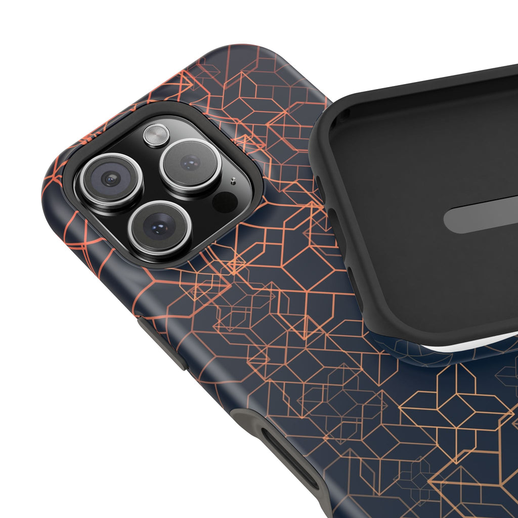 Geometric Pattern Phone Case, Durable Impact-Resistant