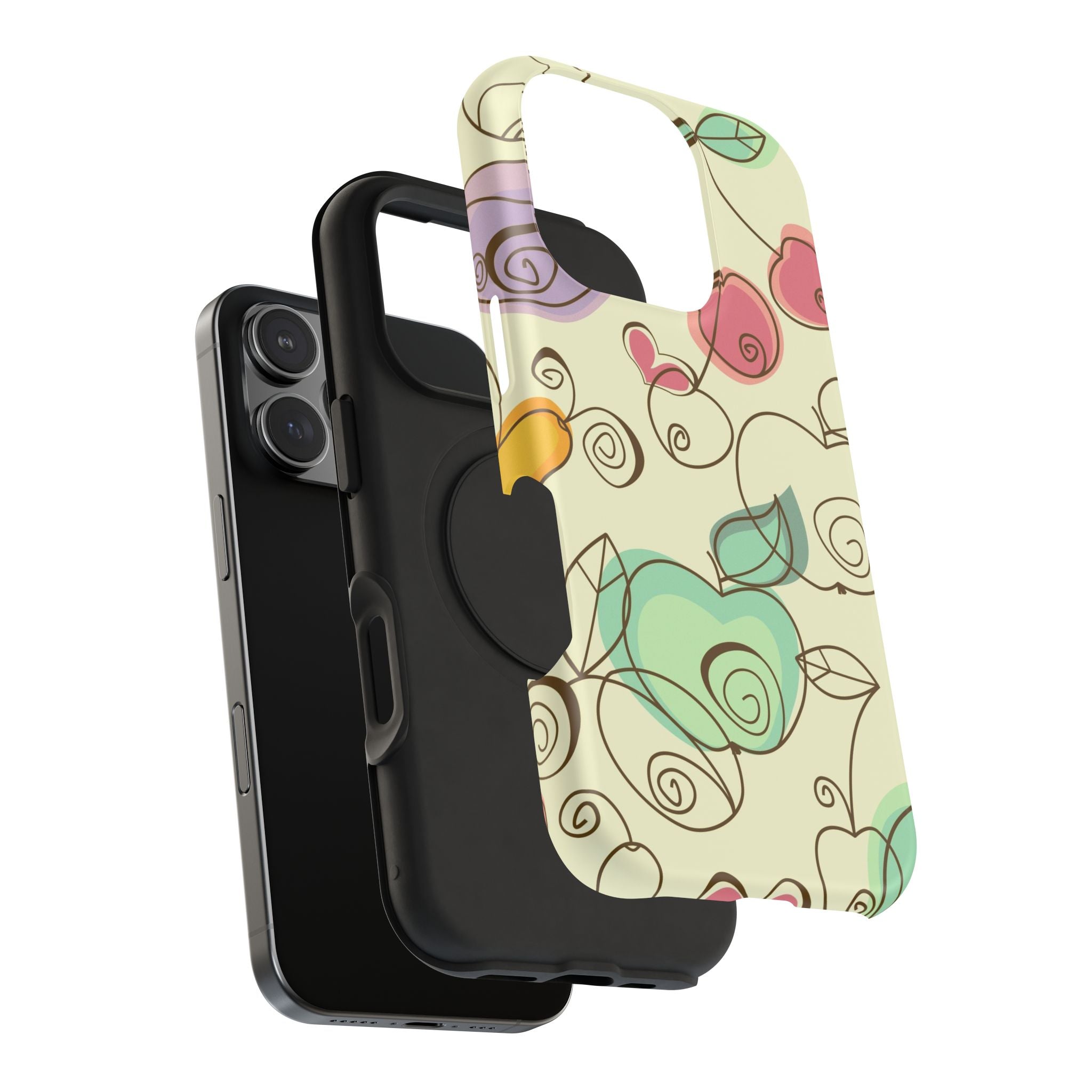 Colorful Floral Phone Case, Impact-Resistant