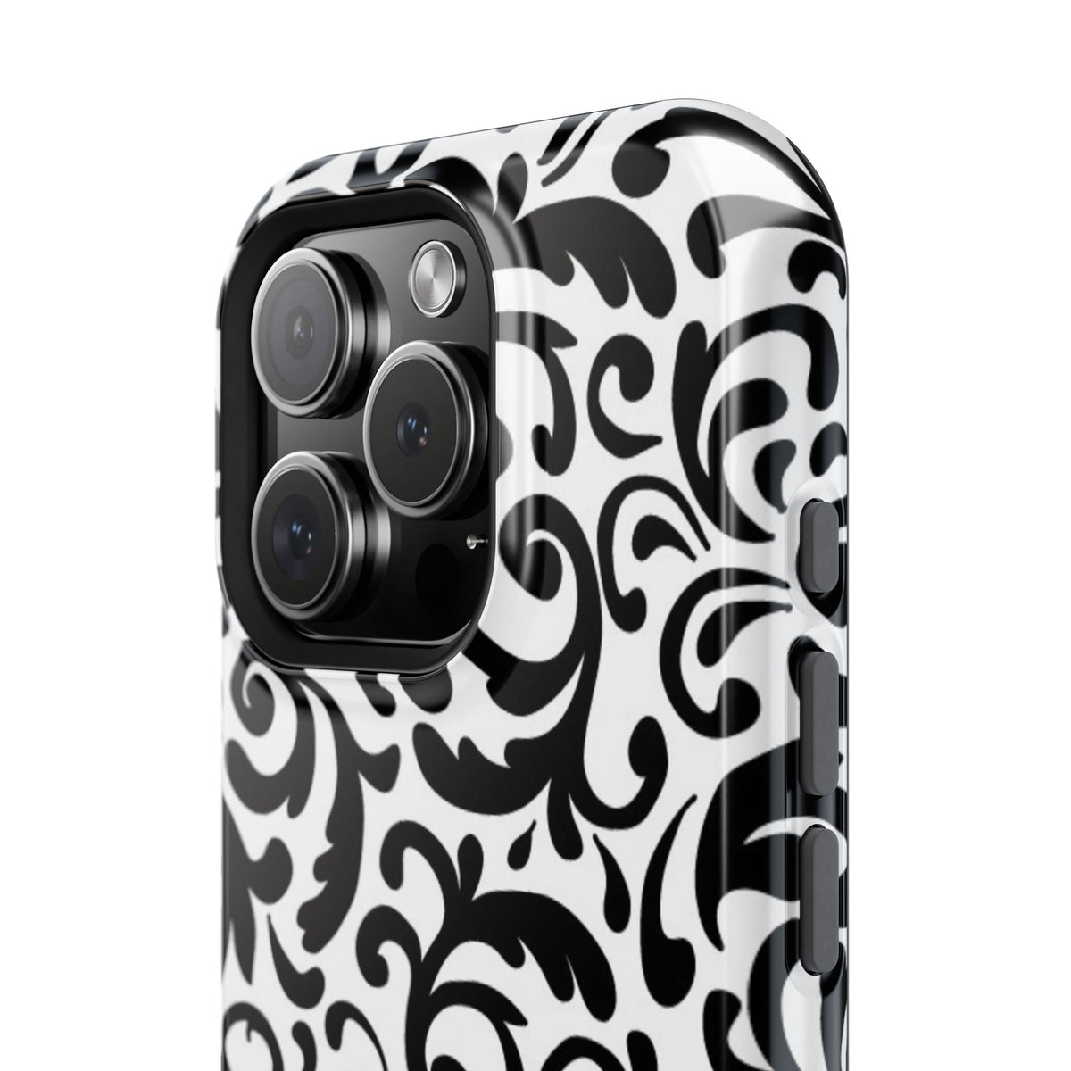 Floral Scroll Impact-Resistant Phone Case