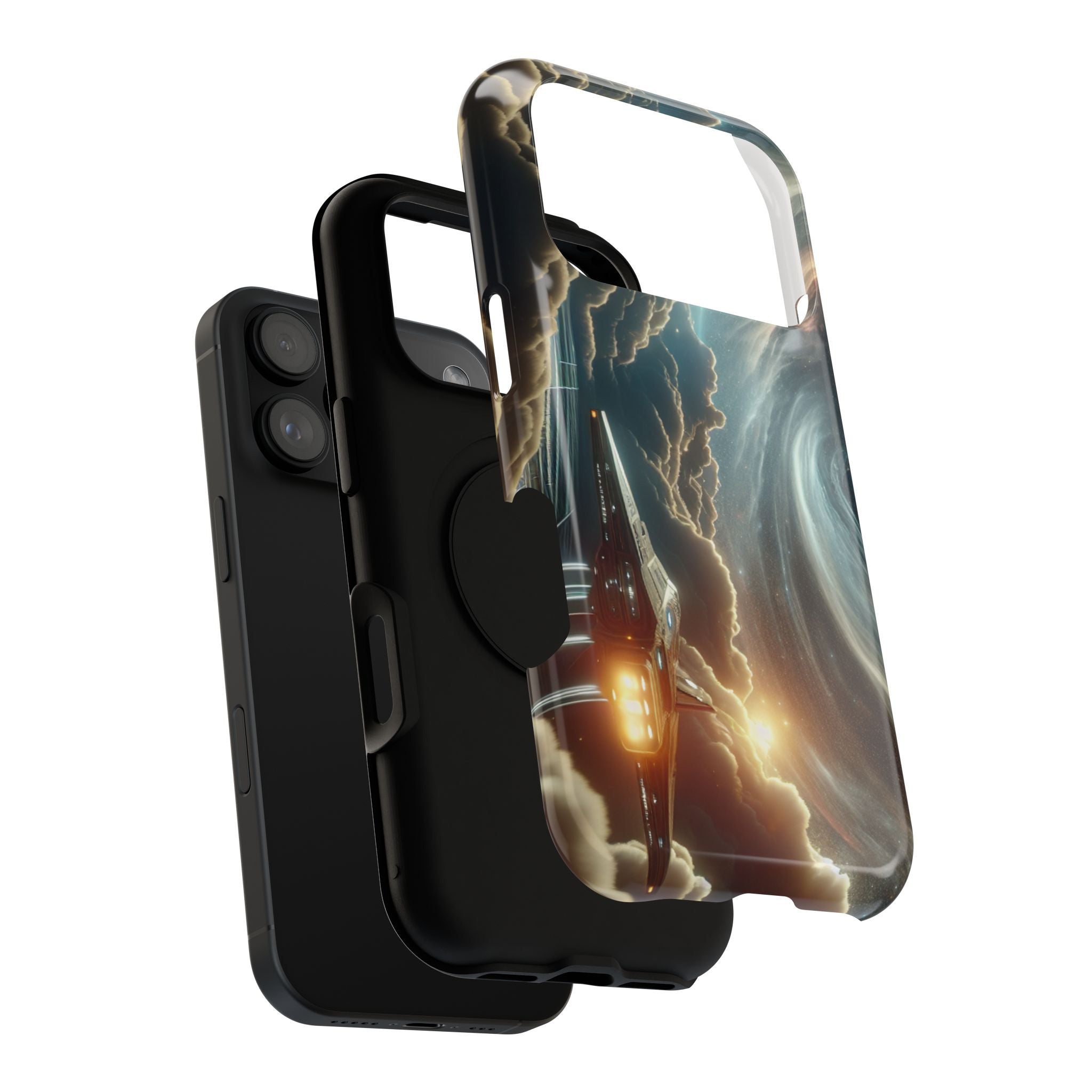 Cosmic Space Ship Impact Resistant Phone Case