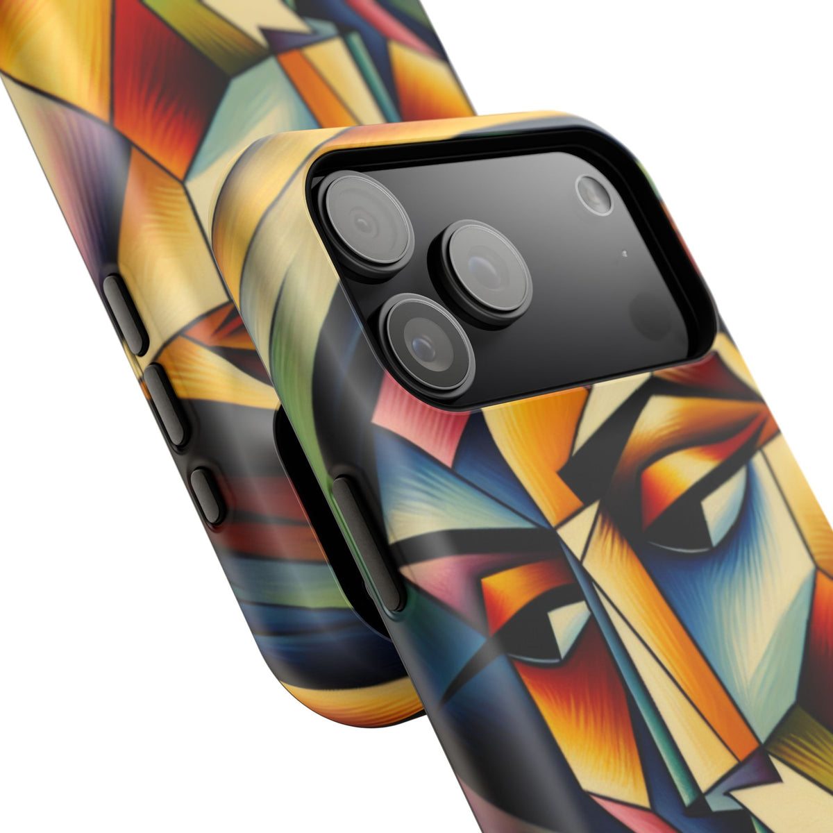 Abstract Cubist Face Phone Case — Impact‑Resistant Artistic iPhone Cover