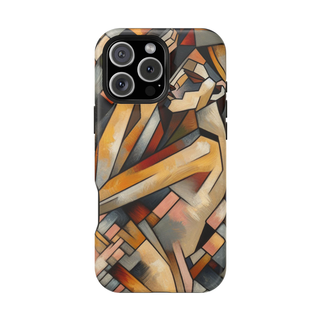 Impact Resistant Phone Case - Woman Abstract Design