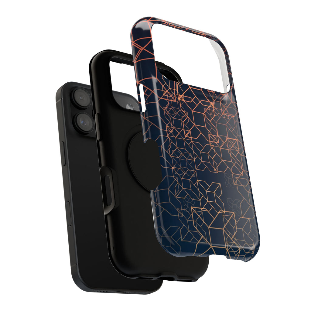 Geometric Pattern Phone Case, Durable Impact-Resistant