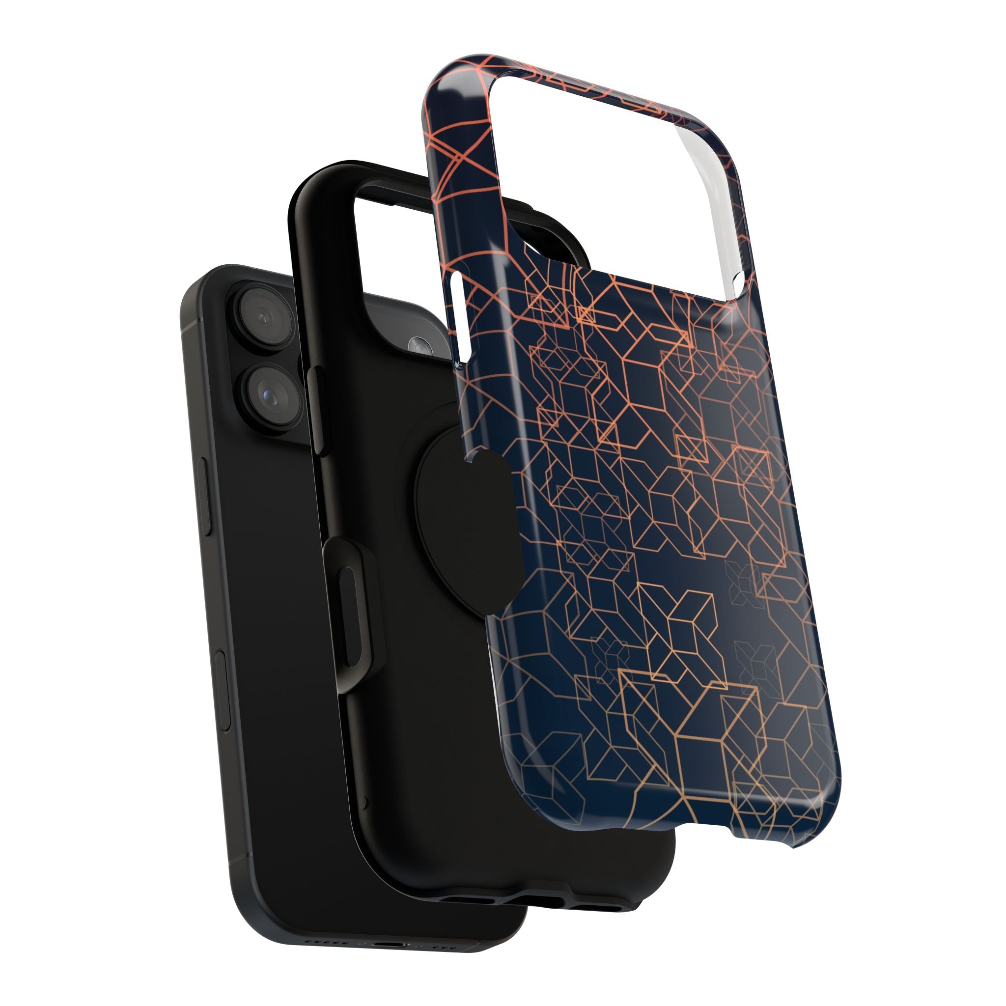 Geometric Pattern Phone Case, Durable Impact-Resistant