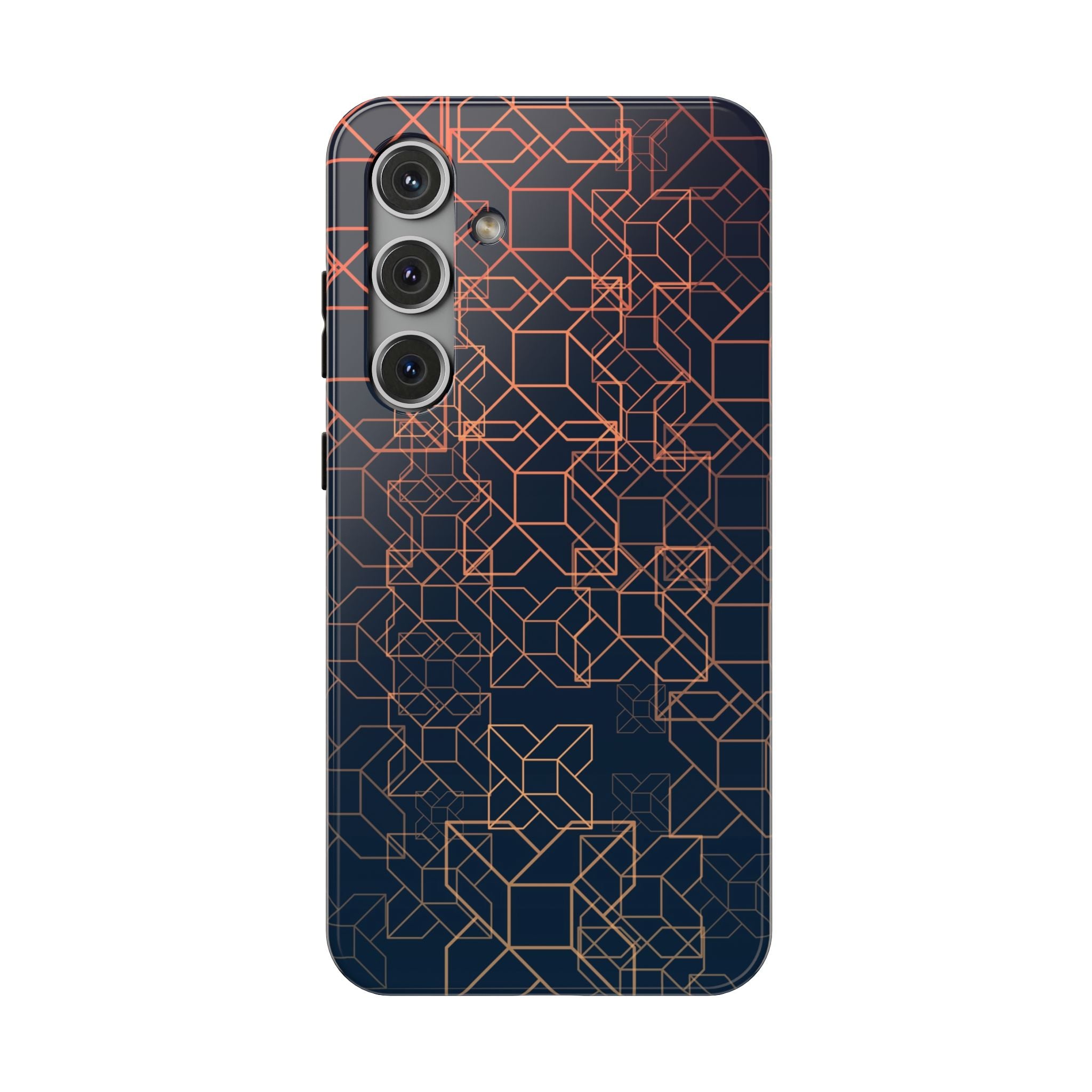 Geometric Pattern Phone Case, Durable Impact-Resistant