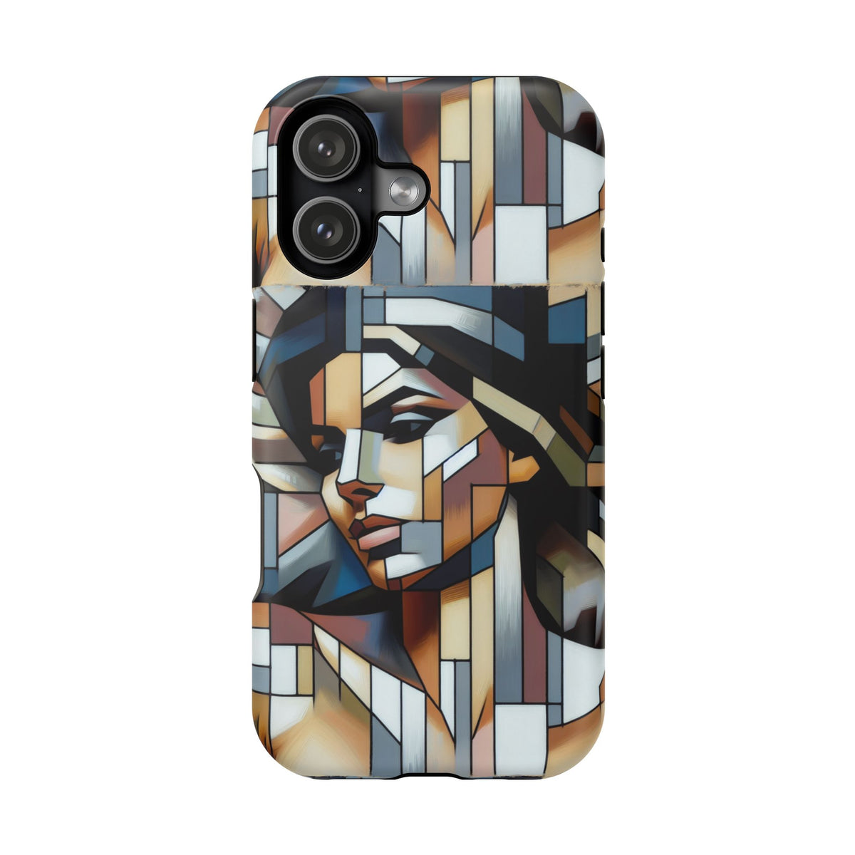 Impact-Resistant Case — Geometric Stained-Glass Woman Phone Cover