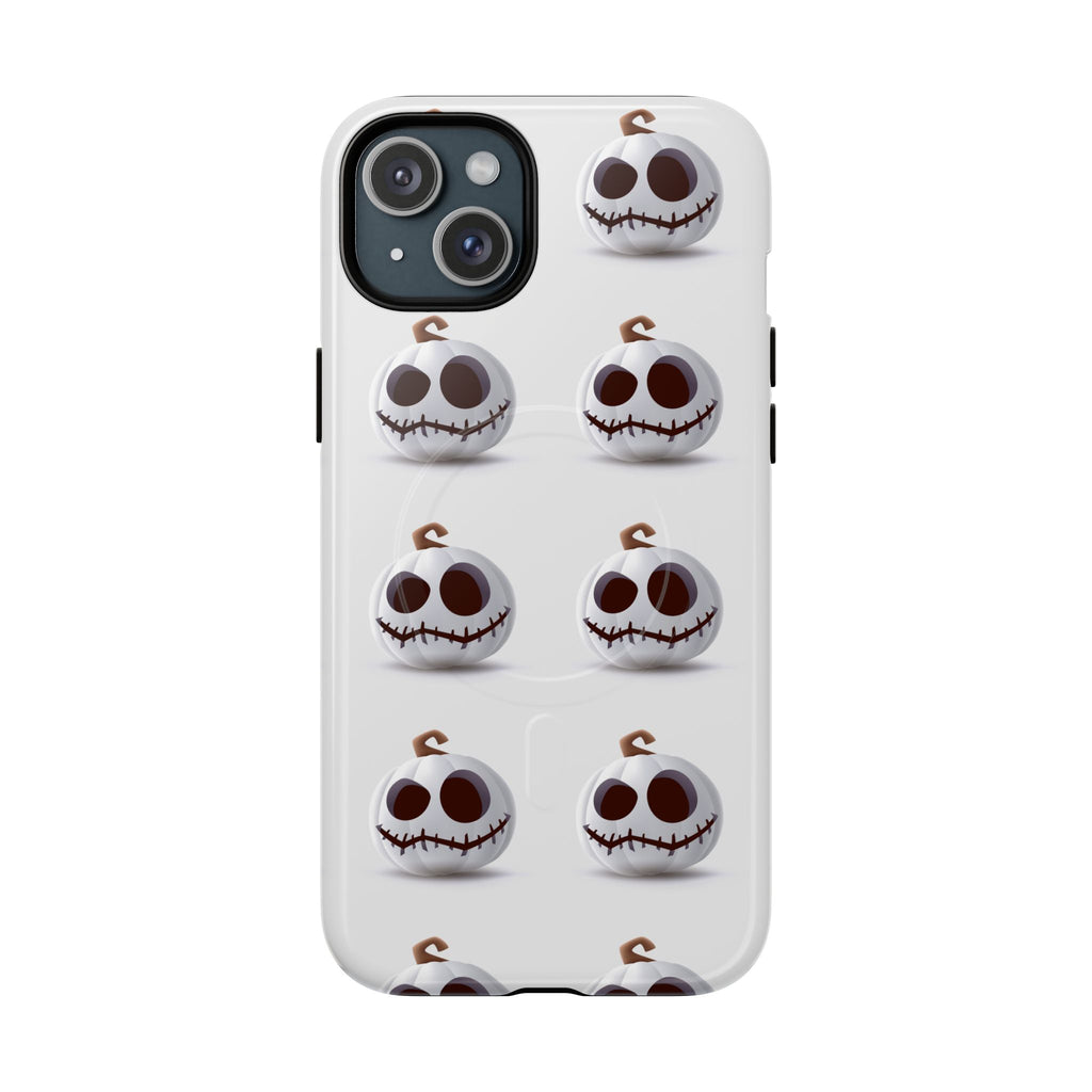 White Jack-O'-Lantern Spooky Magnetic Durable for iPhone/Samsung