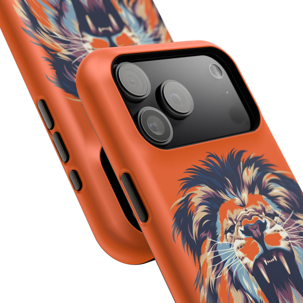 Roaring Lion Impact Phone Case — Shockproof Orange Protective Cover