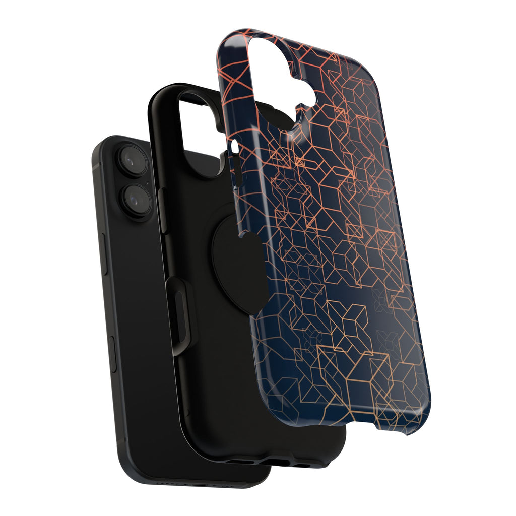 Geometric Pattern Phone Case, Durable Impact-Resistant