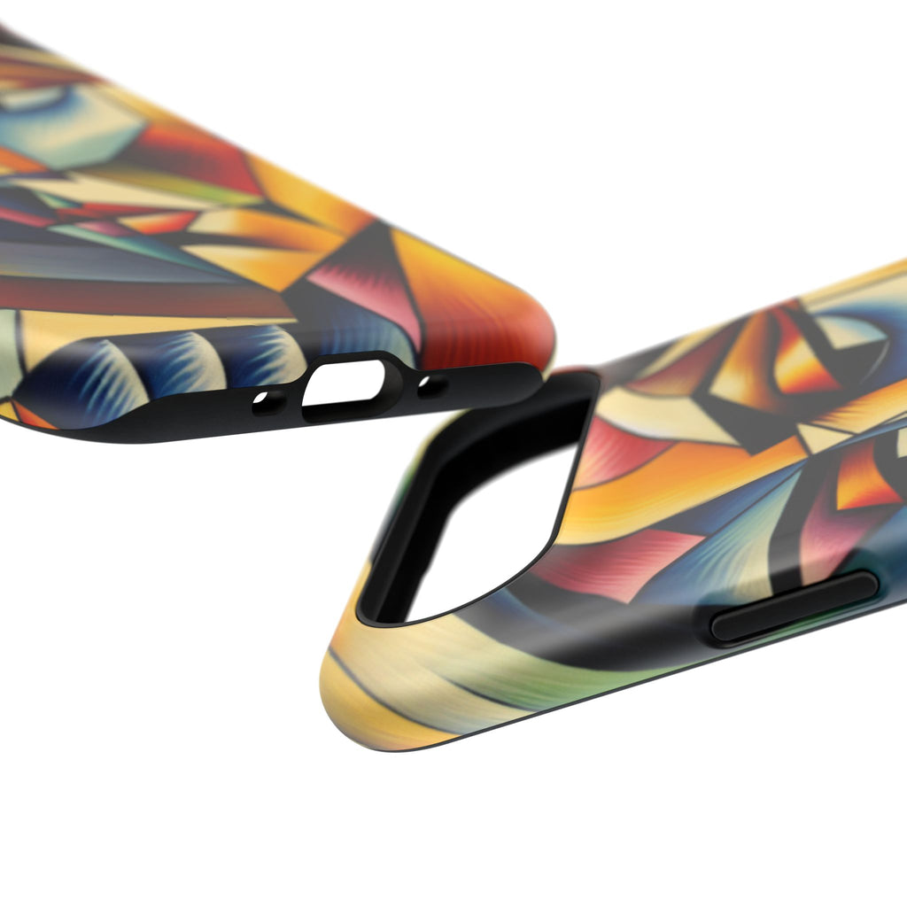 Abstract Cubist Face Phone Case — Impact‑Resistant Artistic iPhone Cover