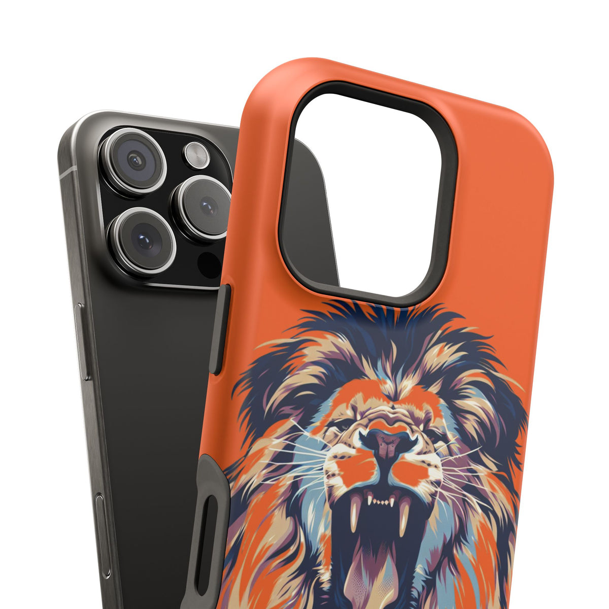 Roaring Lion Impact Phone Case — Shockproof Orange Protective Cover