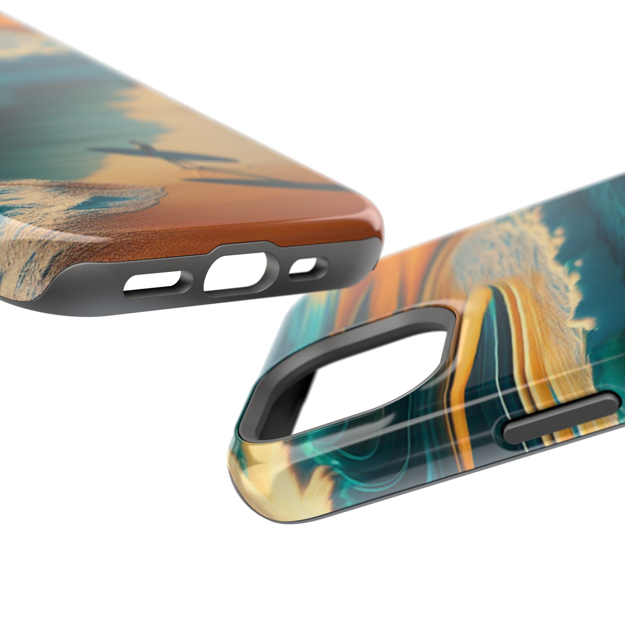 Impact Resistant Phone Case, Surf Wave Beach Lovers, Ocean Waves Design