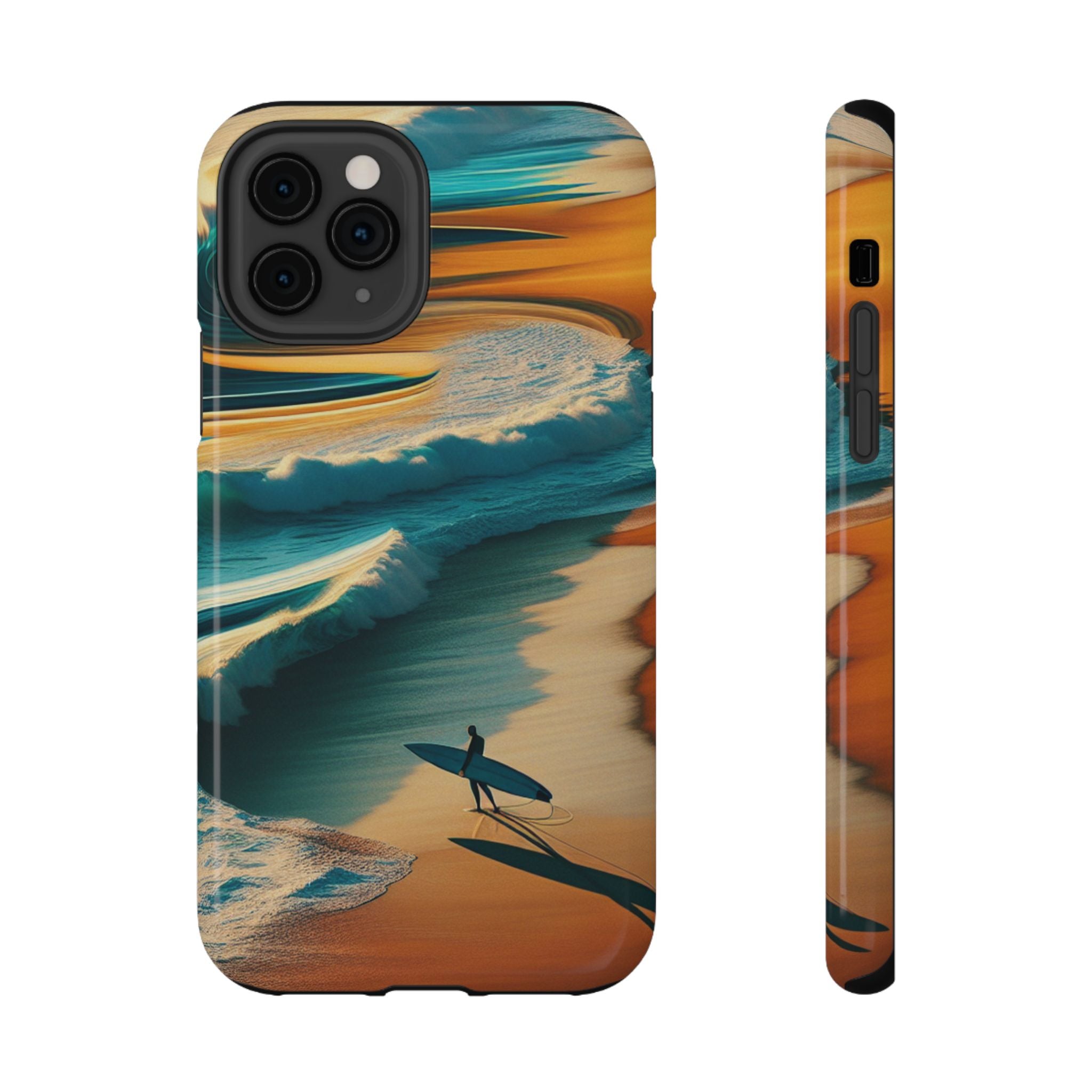 Impact Resistant Phone Case, Surf Wave Beach Lovers, Ocean Waves Design