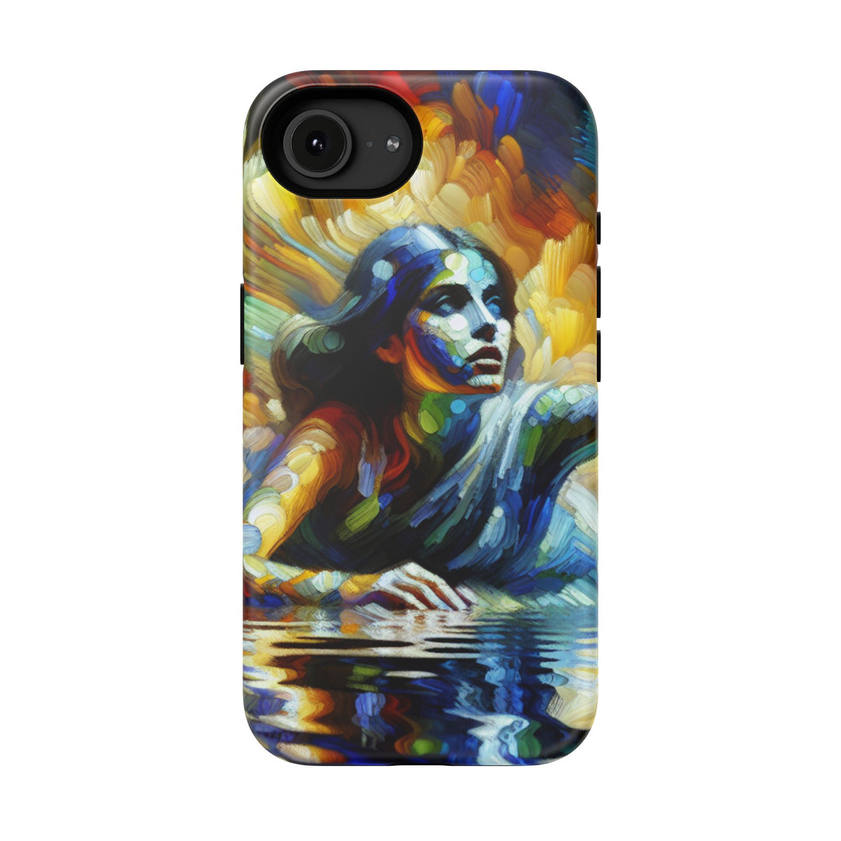 Impact-Resistant Phone Case — Colorful Surreal Mermaid Art