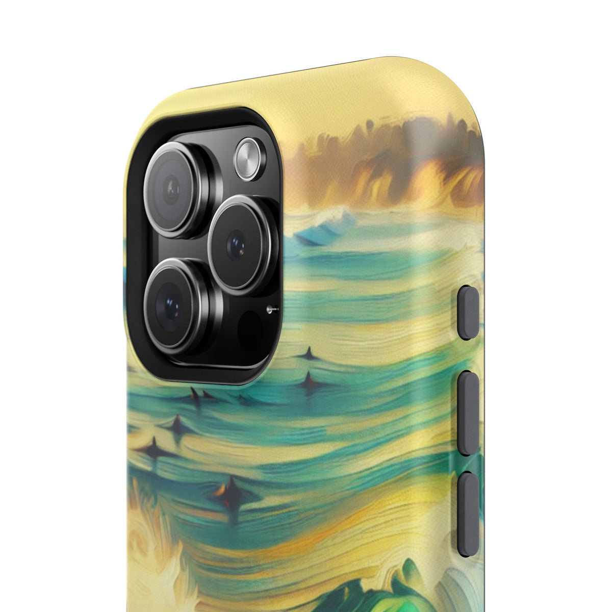 Surfing Waves Impact-Resistant Phone Case — Colorful Surfer Design