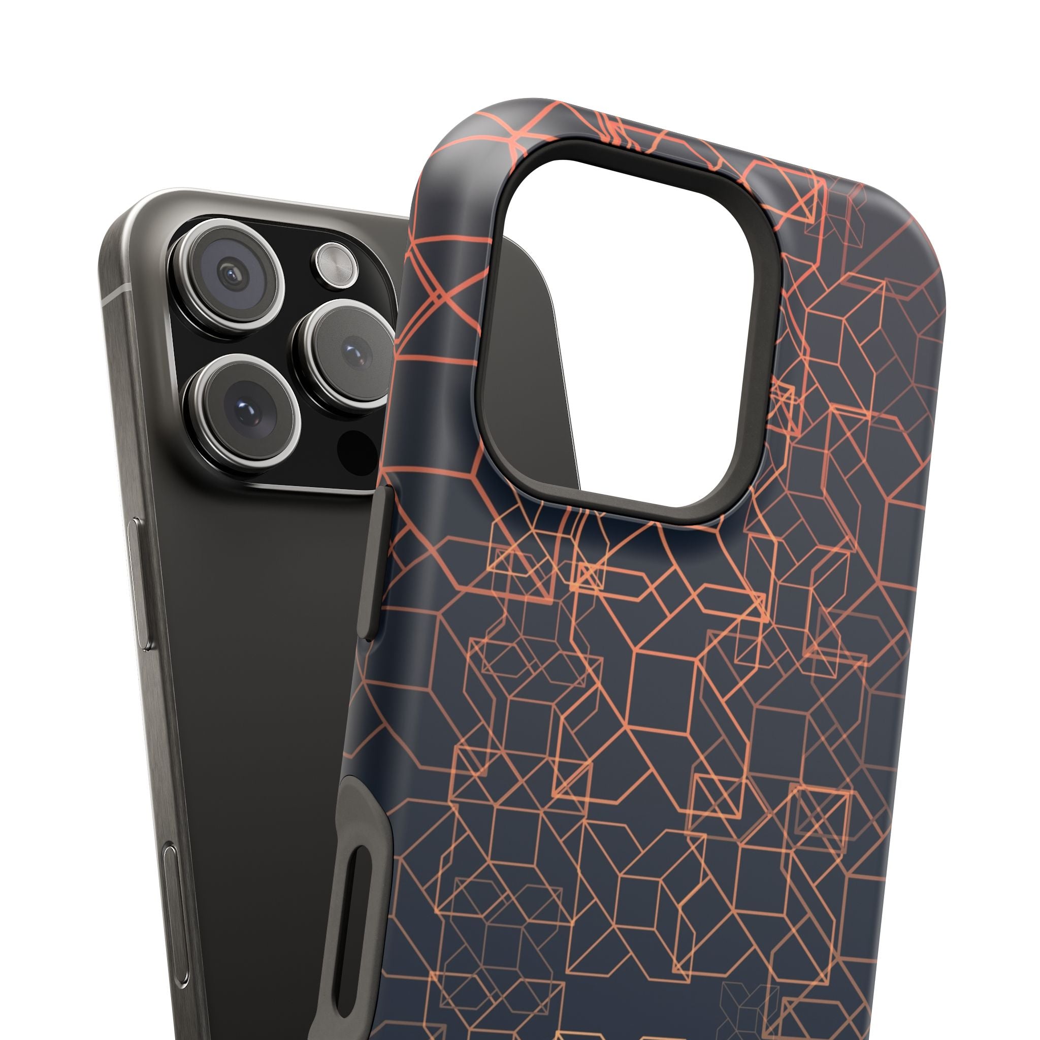 Geometric Pattern Phone Case, Durable Impact-Resistant