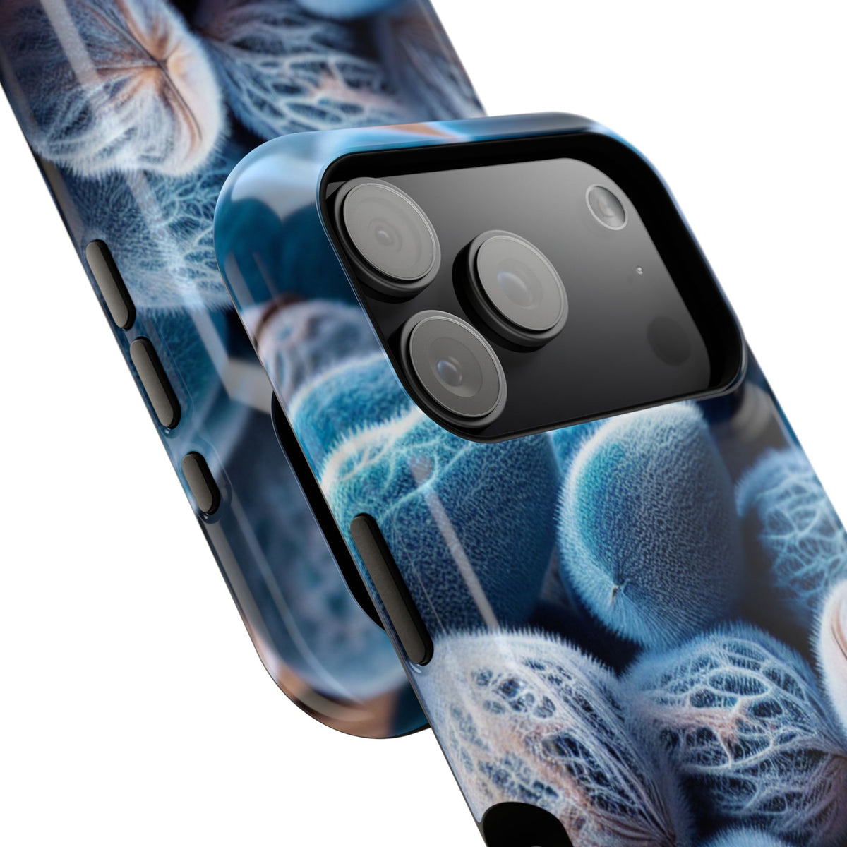 Phone Case — Blue Fuzzy Pods Impact-Resistant Protective Case