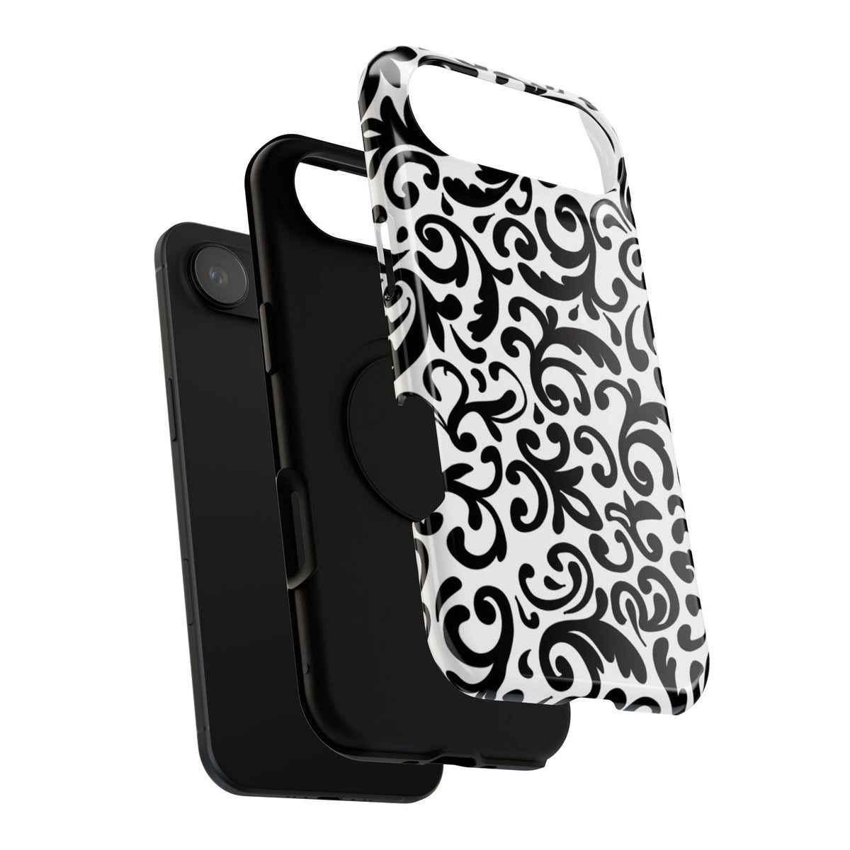 Floral Scroll Impact-Resistant Phone Case