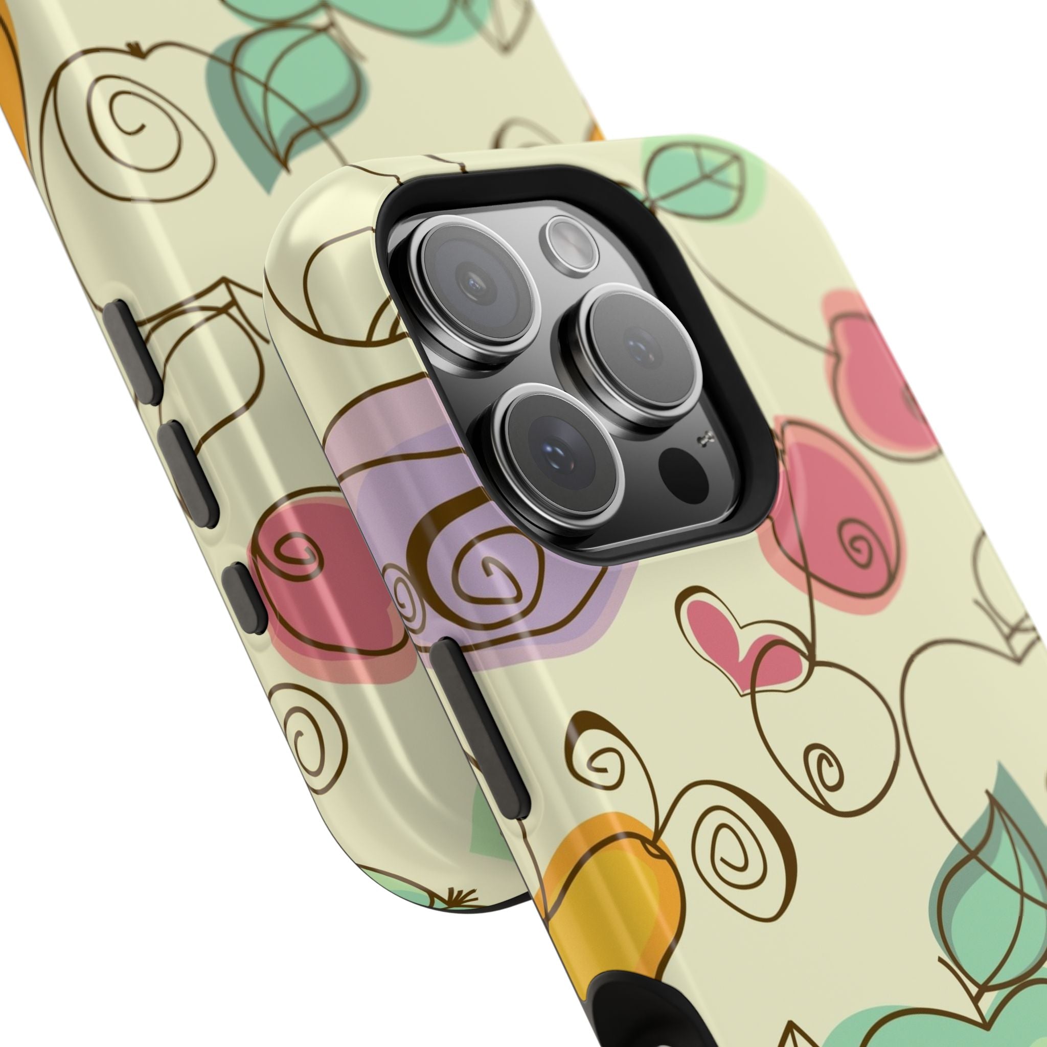 Colorful Floral Phone Case, Impact-Resistant