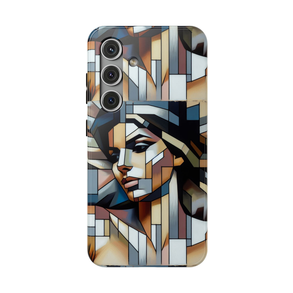 Impact-Resistant Case — Geometric Stained-Glass Woman Phone Cover