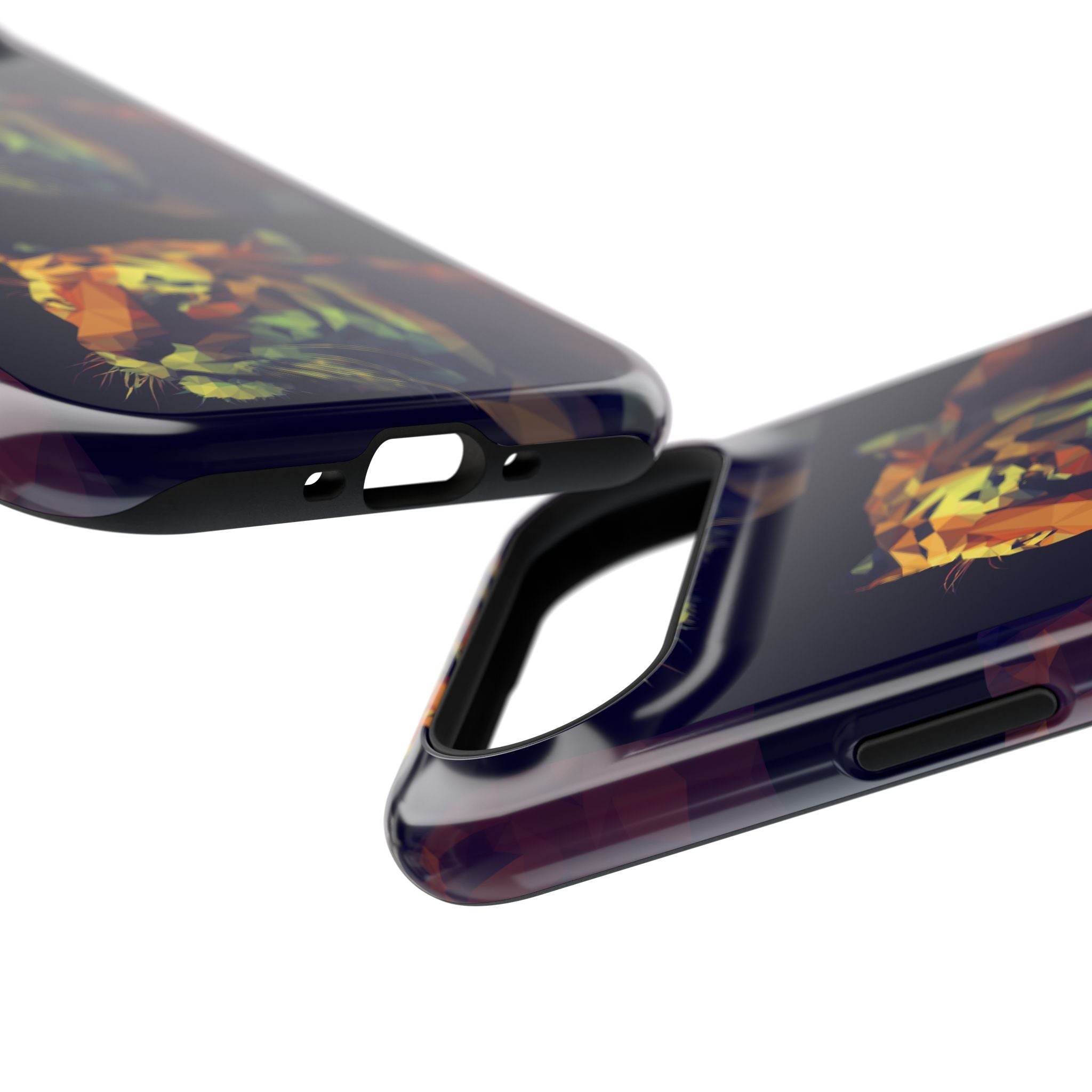 Colorful Tiger Phone Case, Impact-Resistant