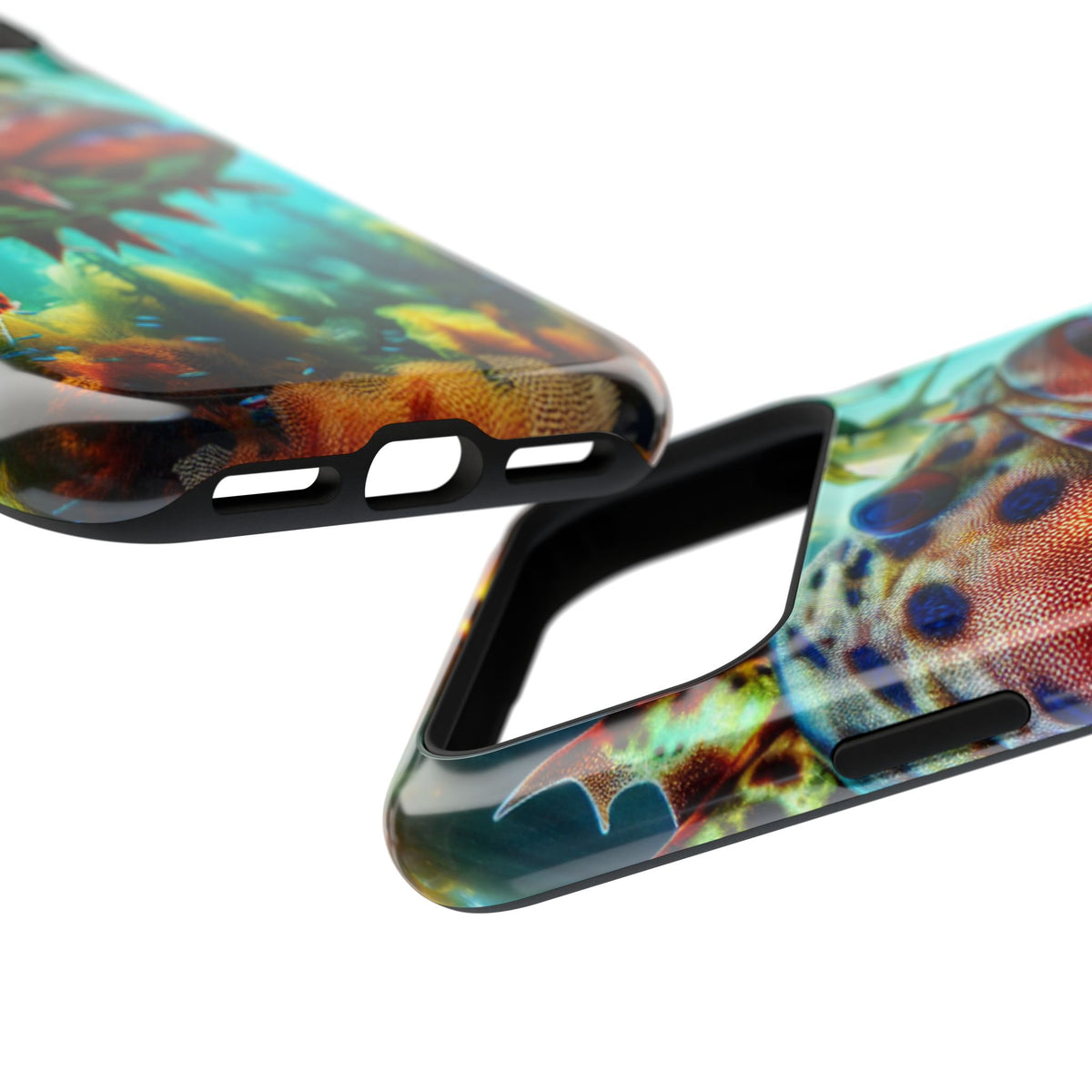 Sea Life Phone Case — Colorful Underwater Fish Impact-Resistant Case