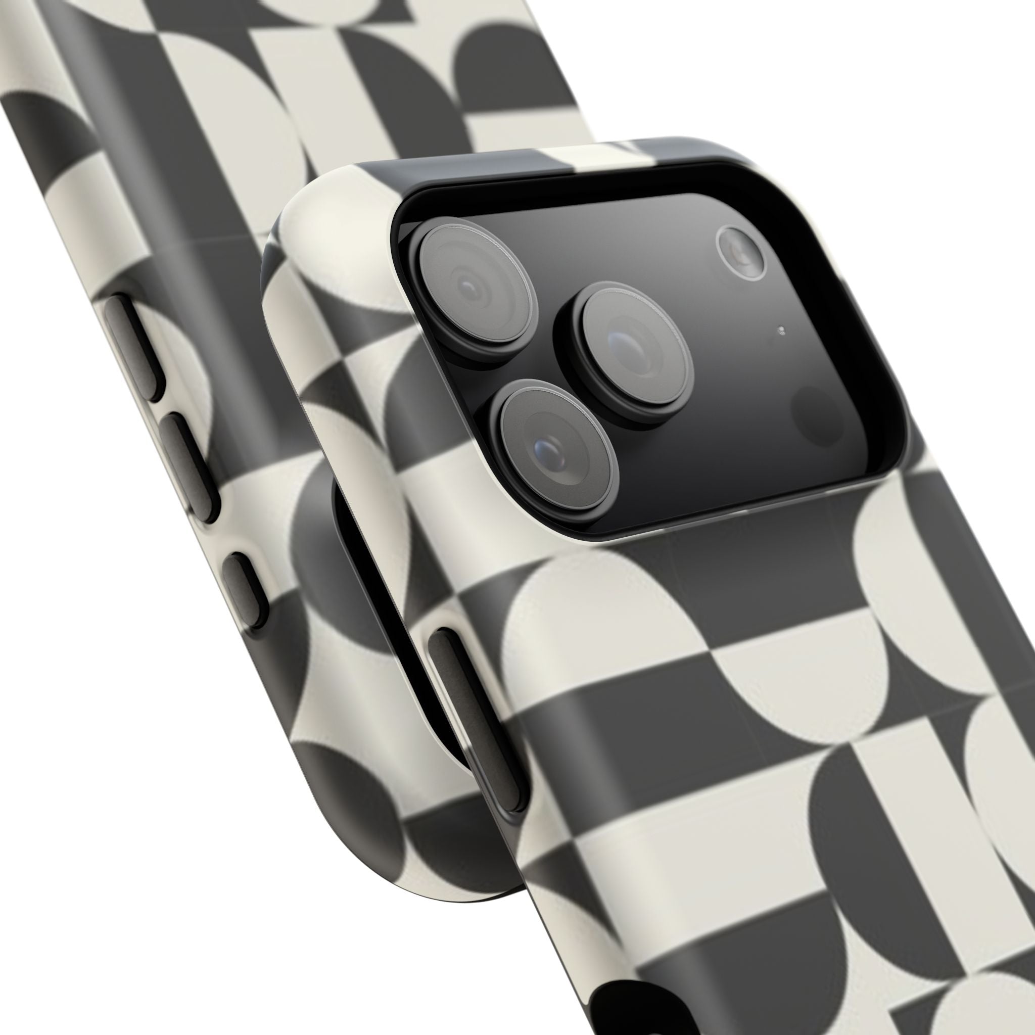 Black and White Design Impact-Resistant Case