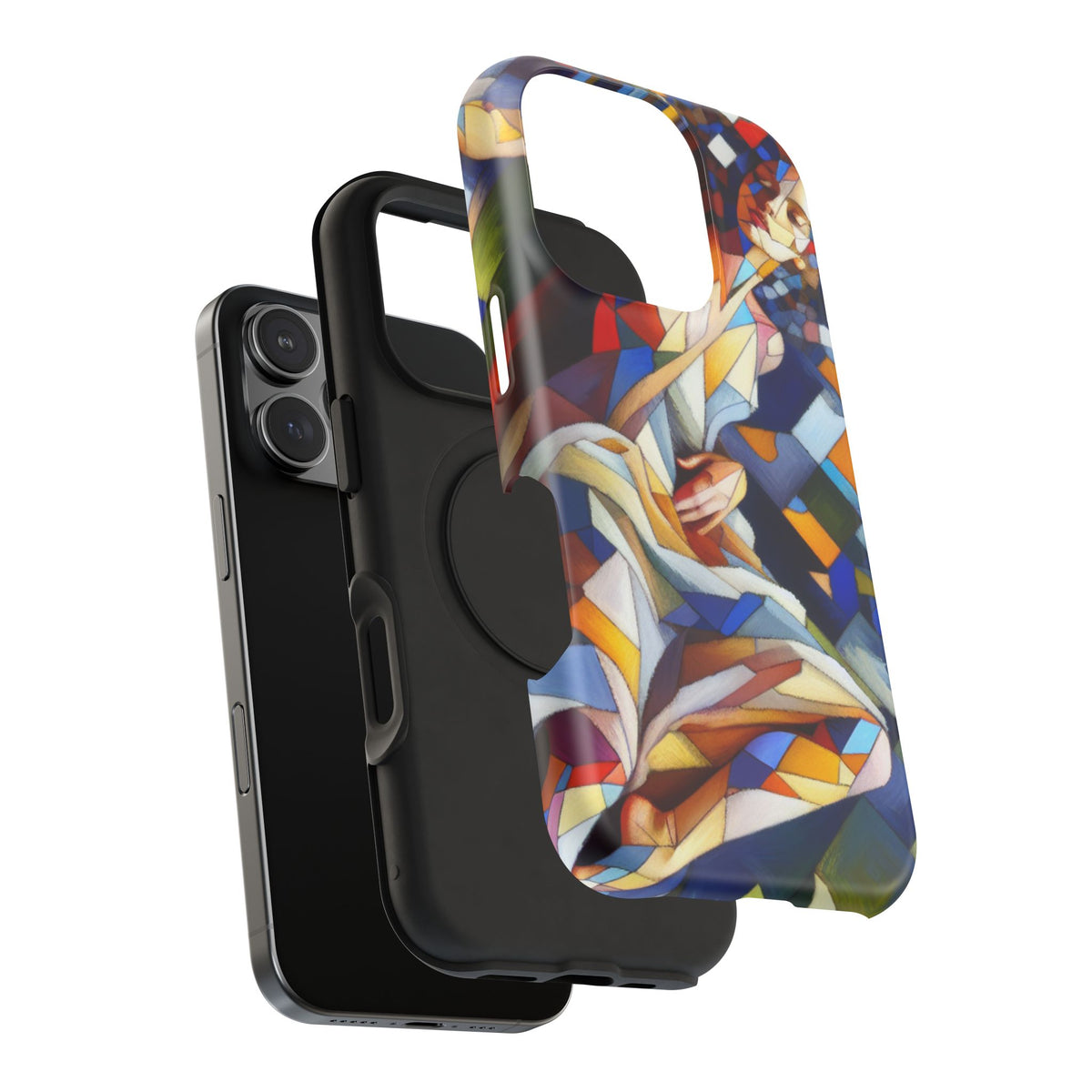 Stained Glass Angel Phone Case - Impact Resistant Art Phone Cover