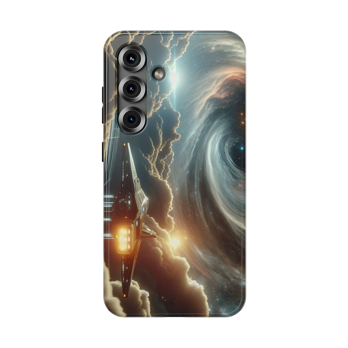 Spacecraft Vortex Phone Case — Impact-Resistant Sci‑Fi iPhone Cover