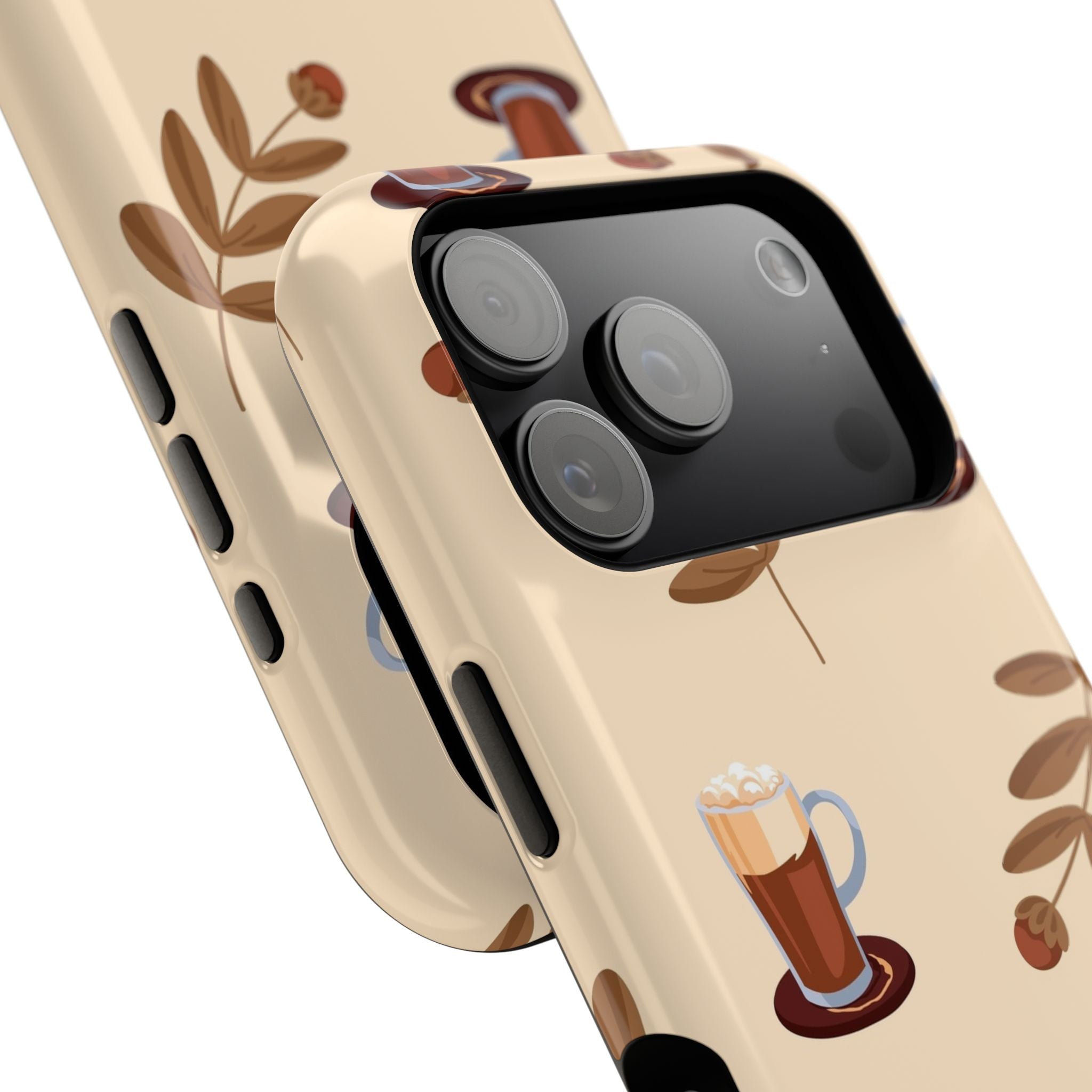 Stylish Coffee Phone Case, Impact-Resistant