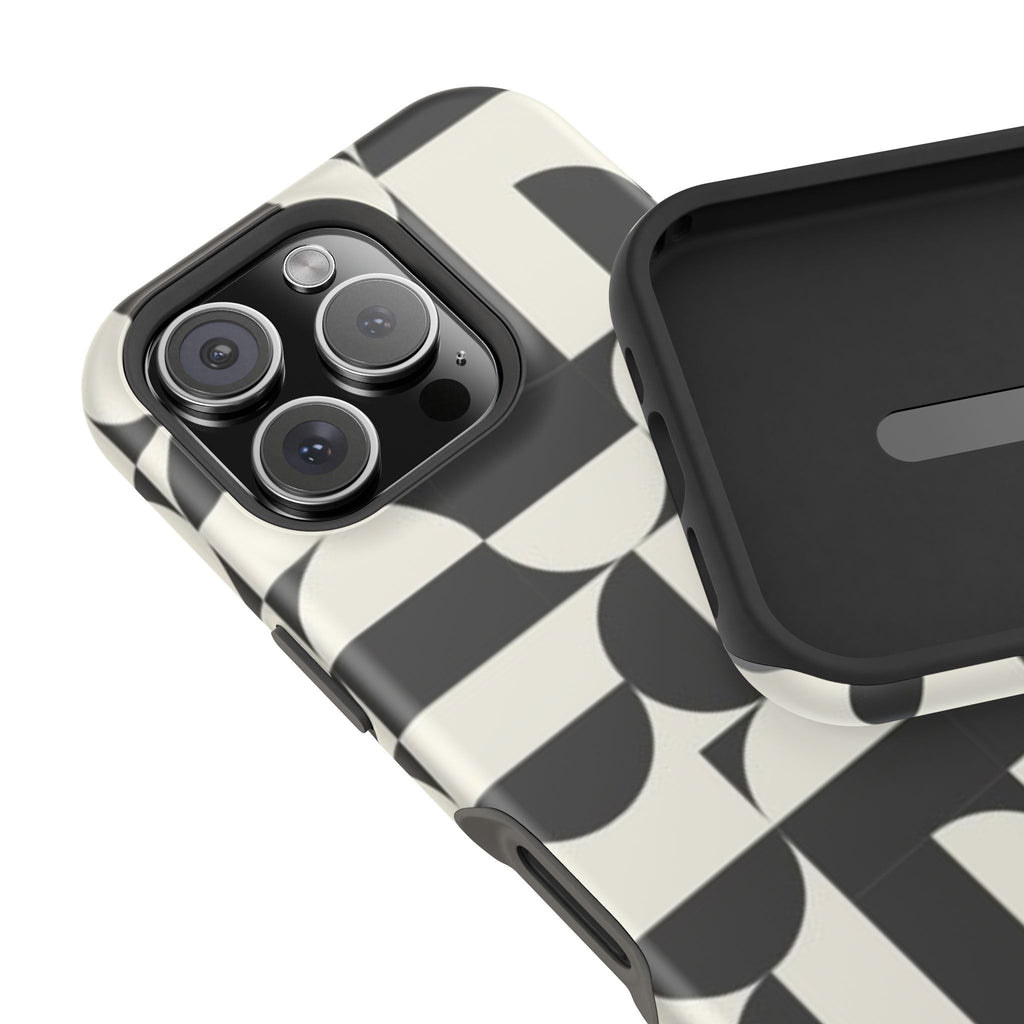Black and White Design Impact-Resistant Case
