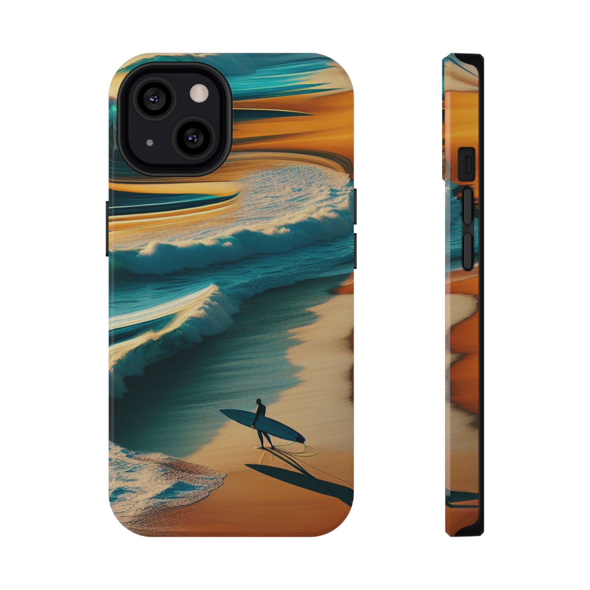 Impact Resistant Phone Case, Surf Wave Beach Lovers, Ocean Waves Design
