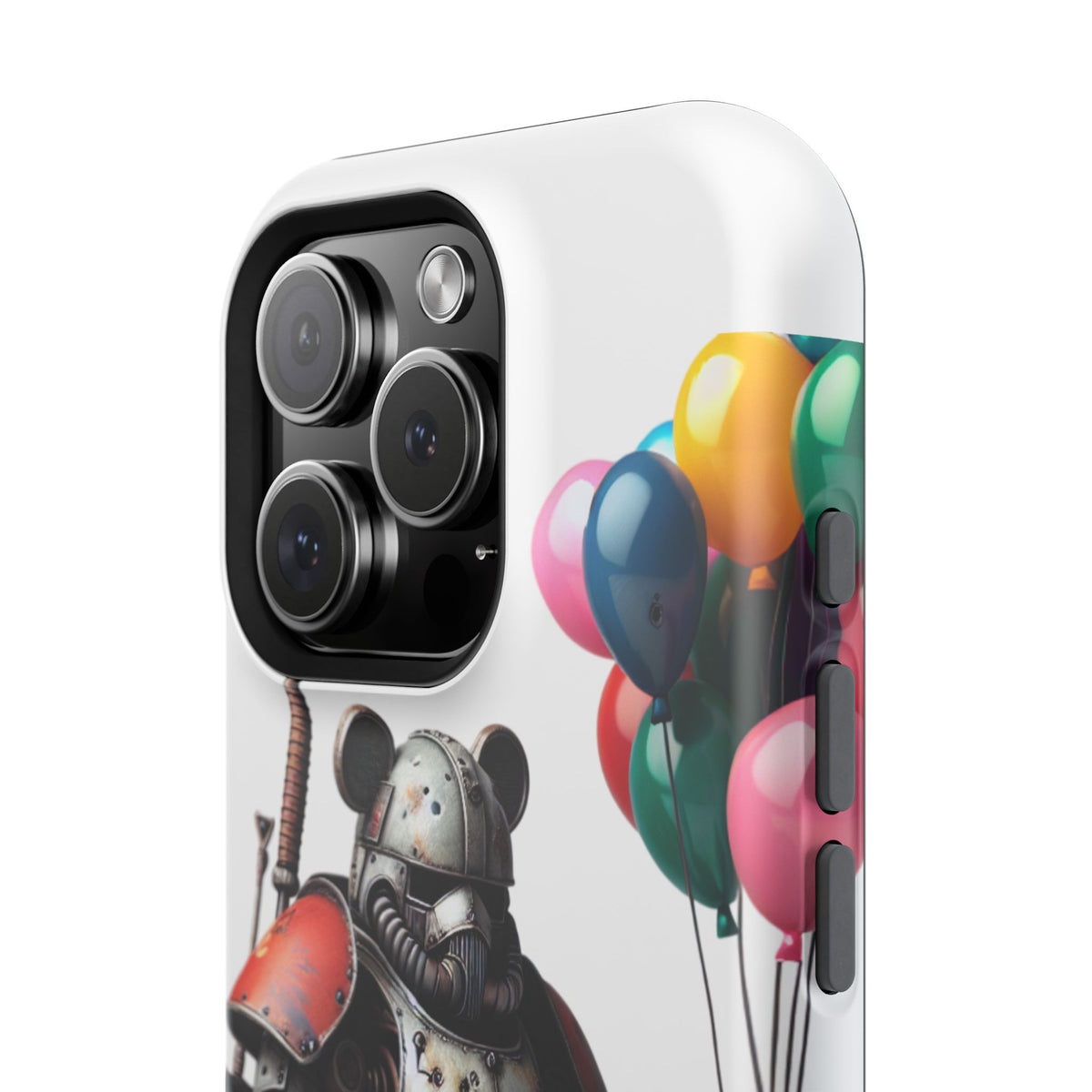 Armored Bear with Balloons Impact-Resistant Galaxy Cute Phone Cases