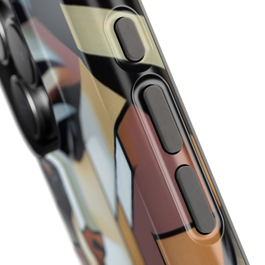 Impact-Resistant Phone Case — Modern Geometric Portrait Design