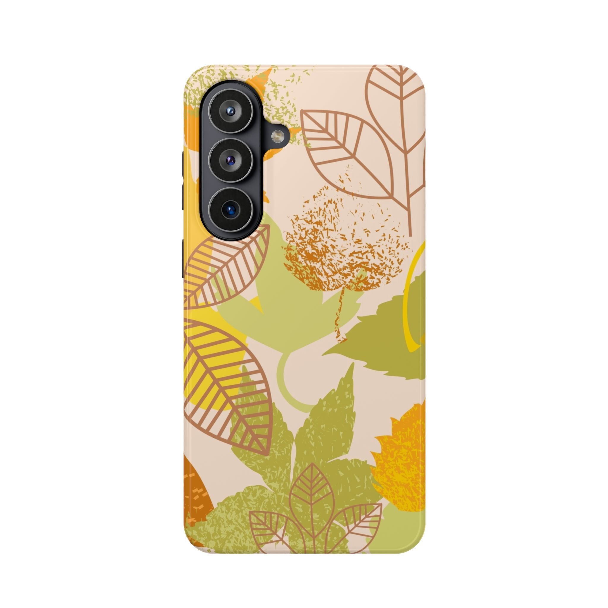 Chic Leaf Print Phone Case