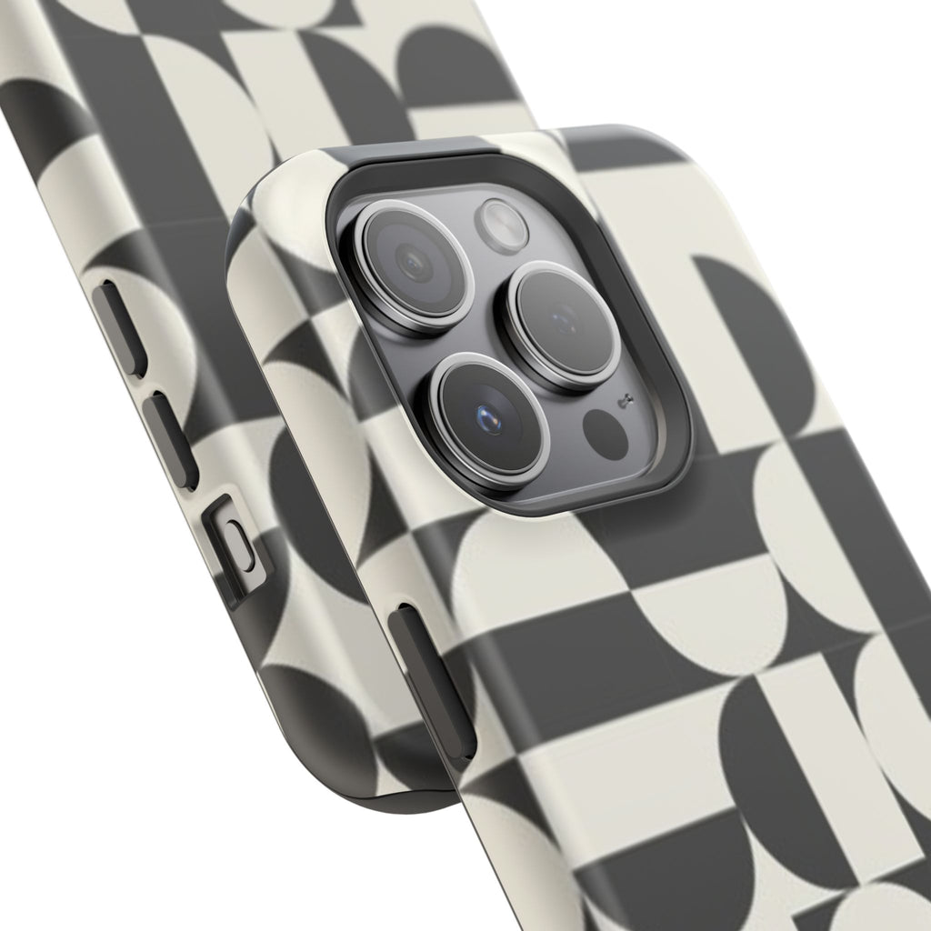 Black and White Design Impact-Resistant Case