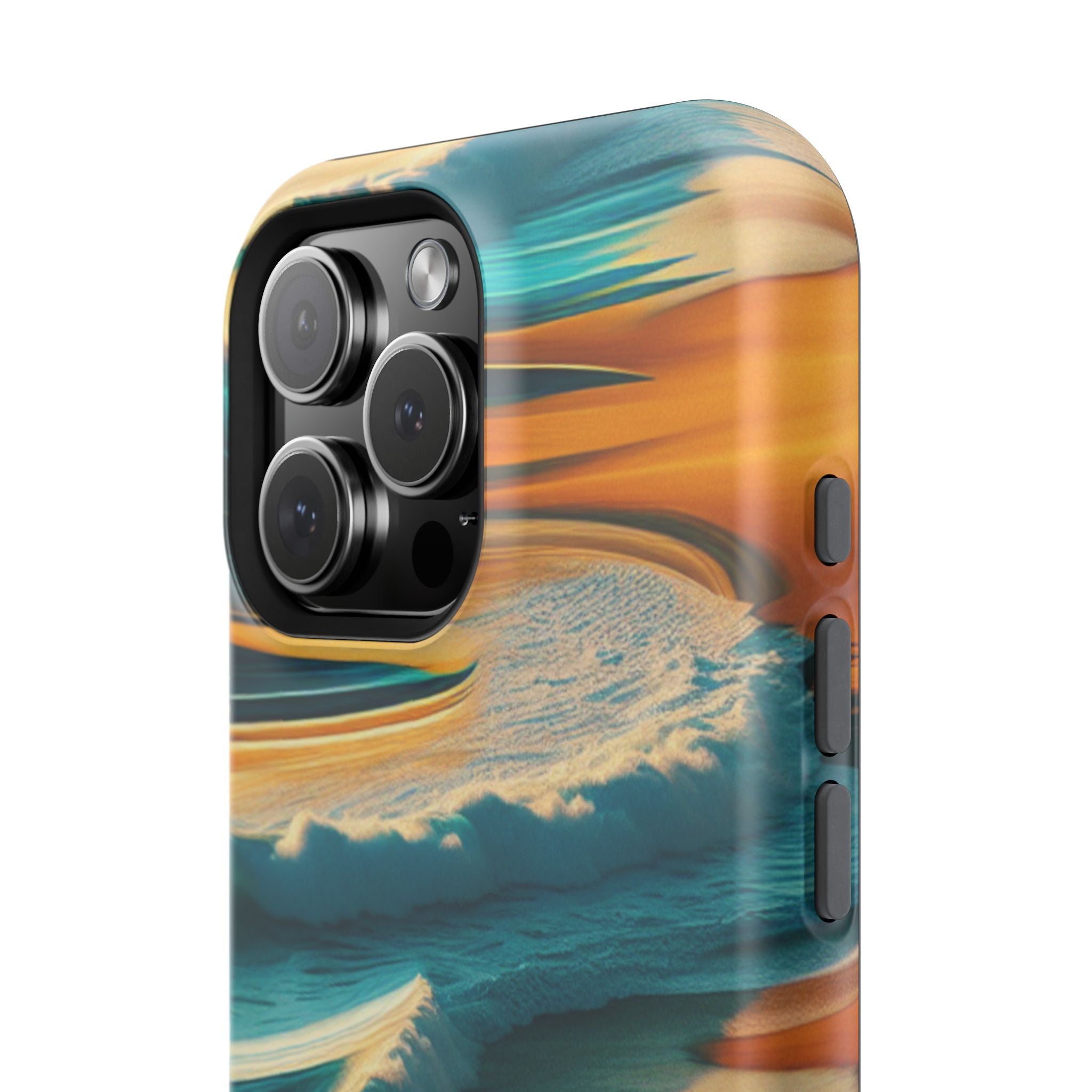 Impact Resistant Phone Case, Surf Wave Beach Lovers, Ocean Waves Design