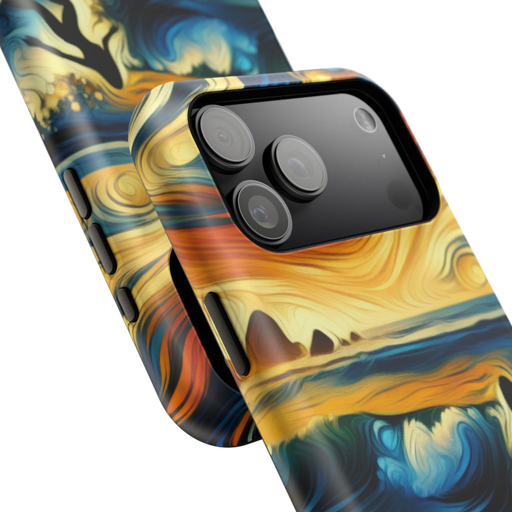 Surfer Sunset Phone Case — Impact‑Resistant Artistic Wave Design