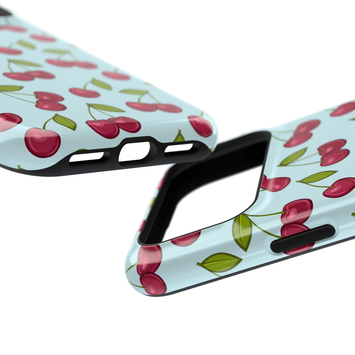 Vintage Cherry Shockproof Phone Cases for Newest iPhone & Galaxy