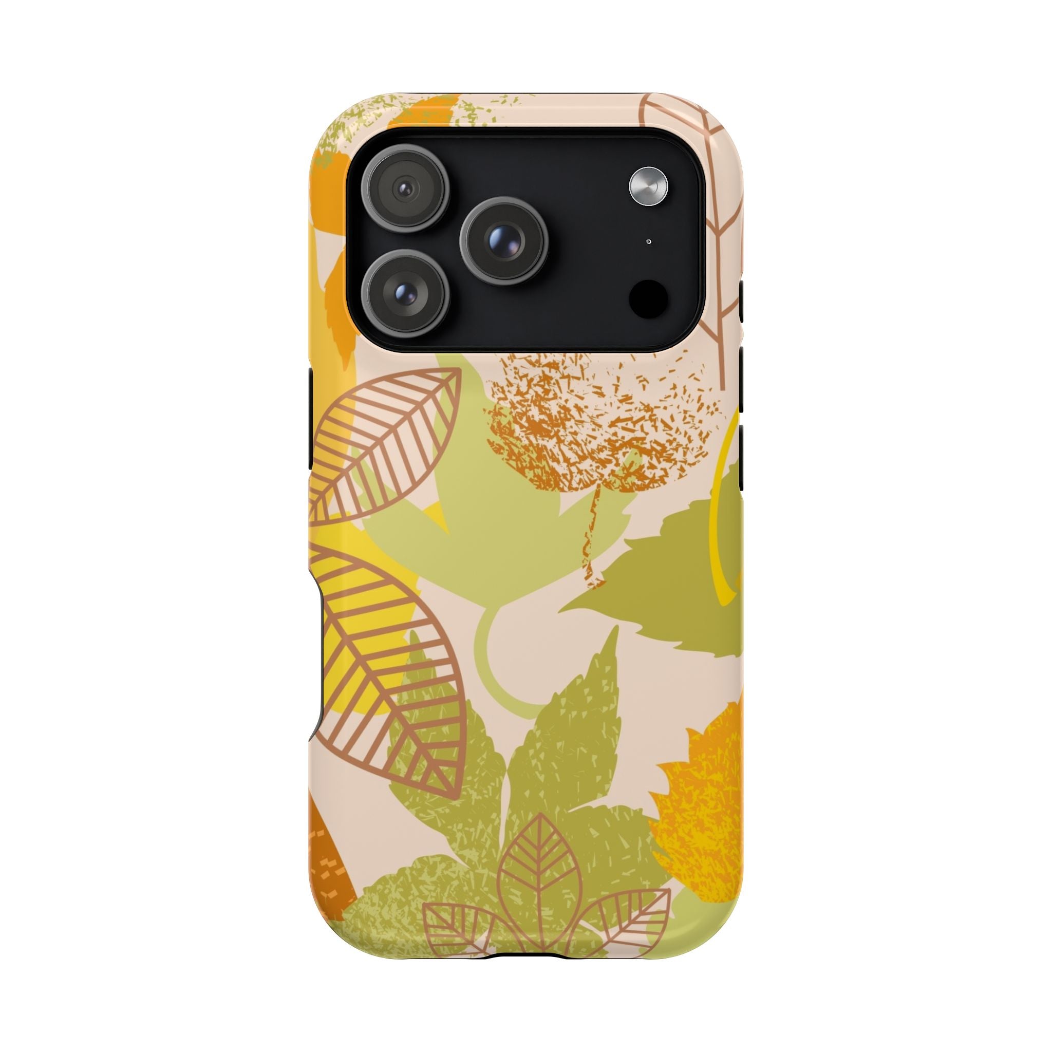 Chic Leaf Print Phone Case